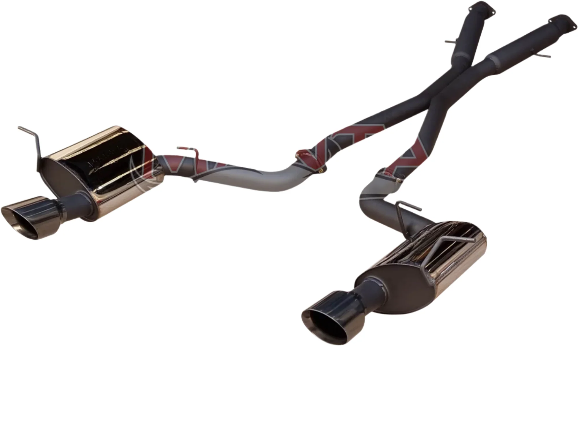 Manta - Jeep Grand Cherokee WK2 SRT 6.4L V8 - Twin 3" Cat Back Exhaust System with Chrome Tips - Hotdog/Muffler - Image 3
