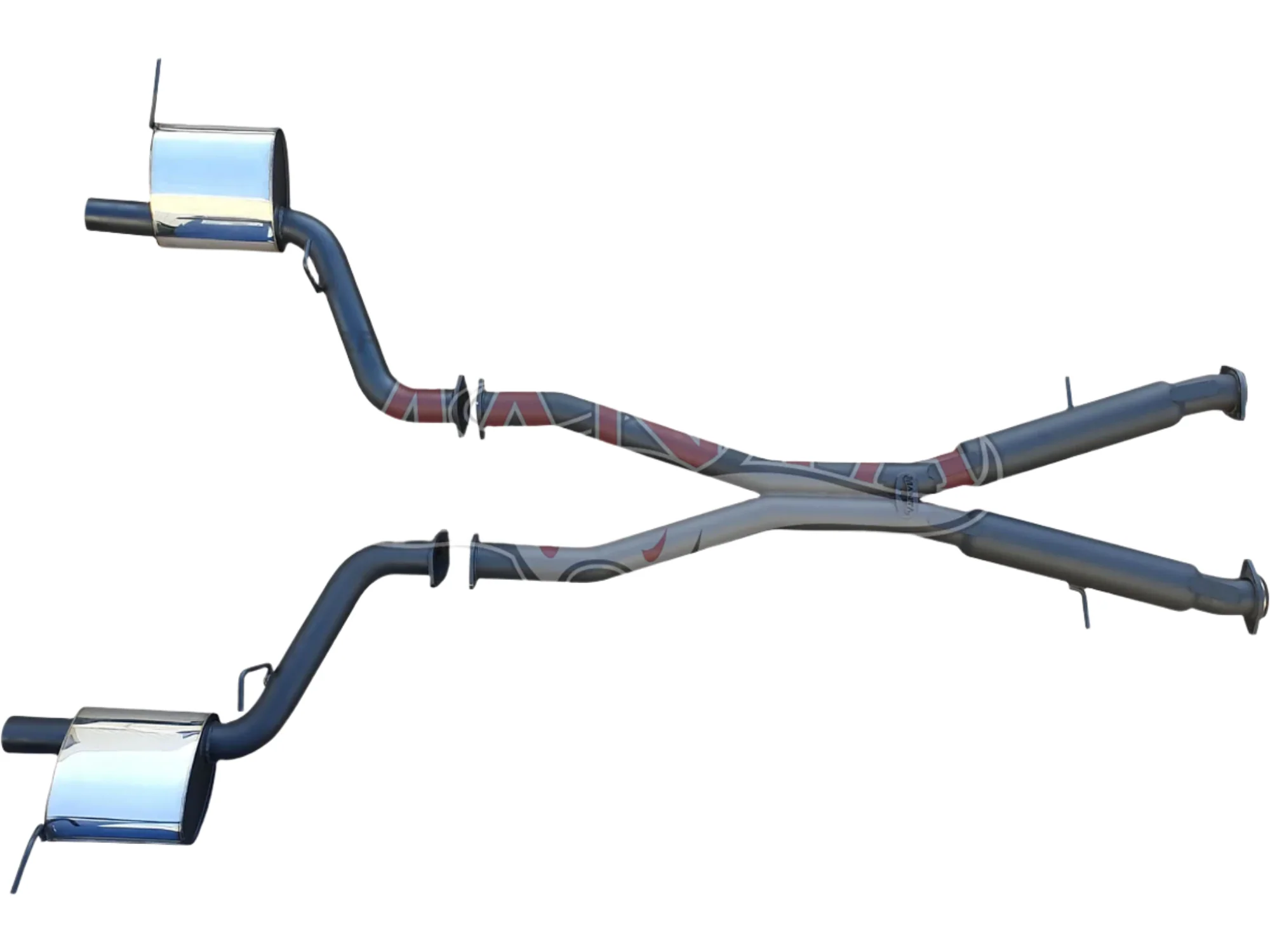 Manta - Jeep Grand Cherokee WK2 SRT 6.4L V8 - Twin 3" Cat Back Exhaust System with Chrome Tips - Hotdog/Muffler - Image 6