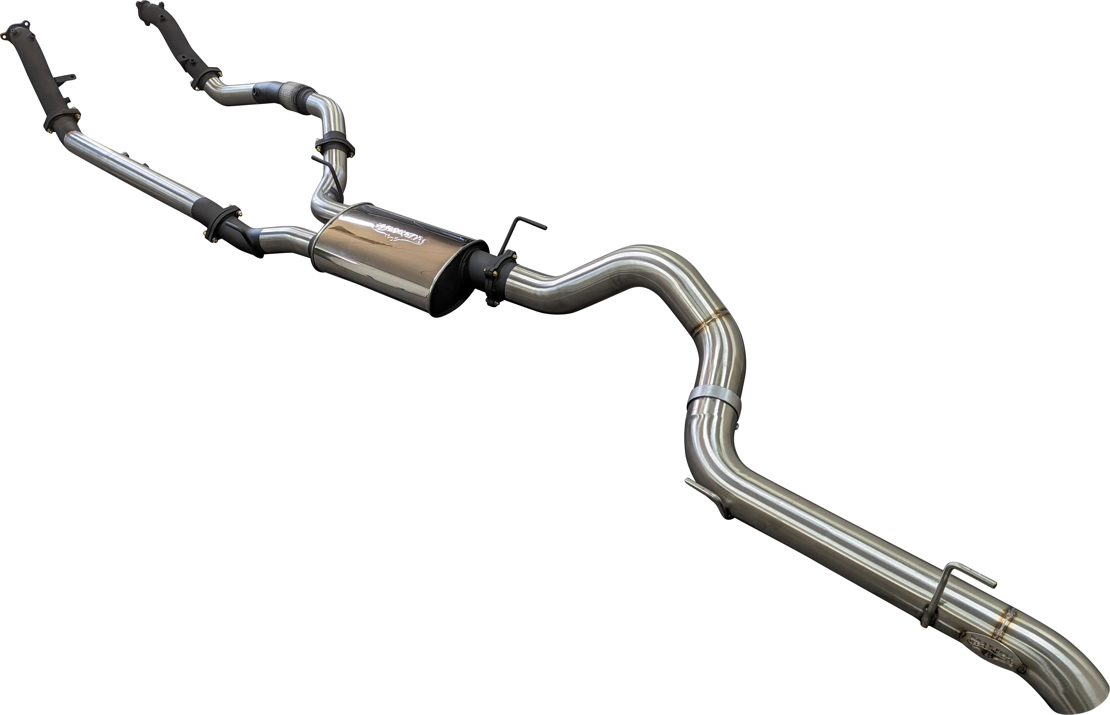 Manta 3in Dual Turbo Back No Cat with Muffler 4in Tailpipe Landcruiser VDJ200 2015–2021 - Image 4