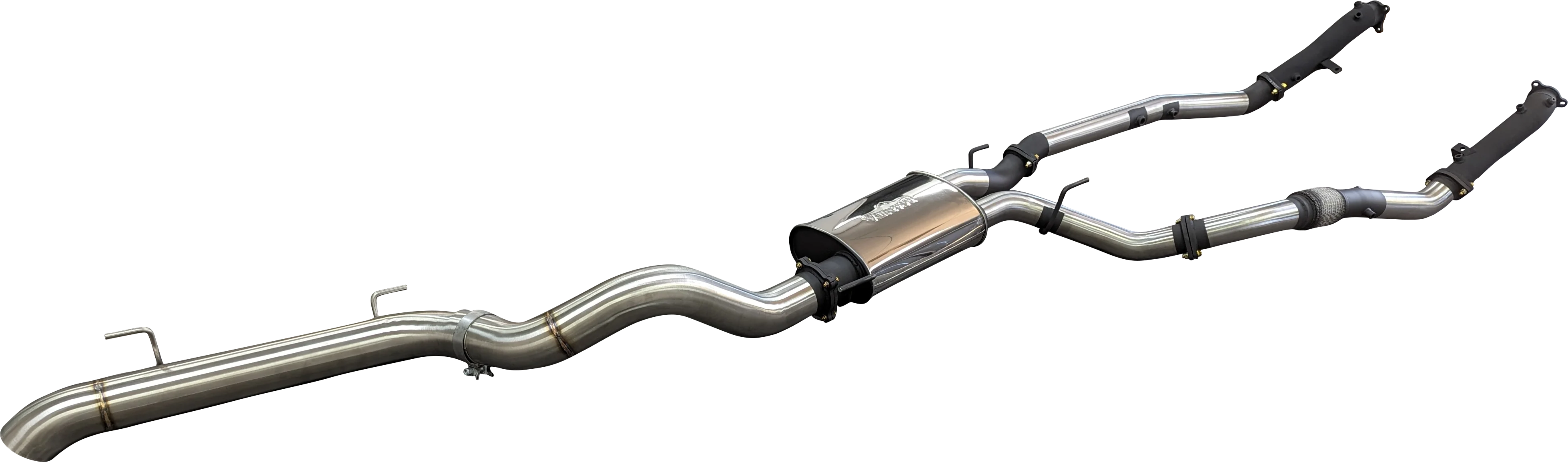 Manta 3in Dual Turbo Back No Cat with Muffler 4in Tailpipe Landcruiser VDJ200 2015–2021 - Image 6