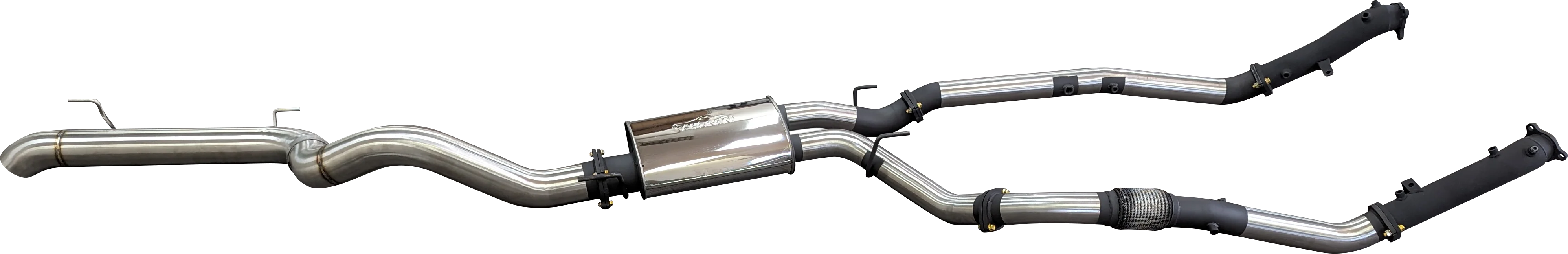 Manta 3in Dual Turbo Back No Cat with Muffler 4in Tailpipe Landcruiser VDJ200 2015–2021 - Image 7