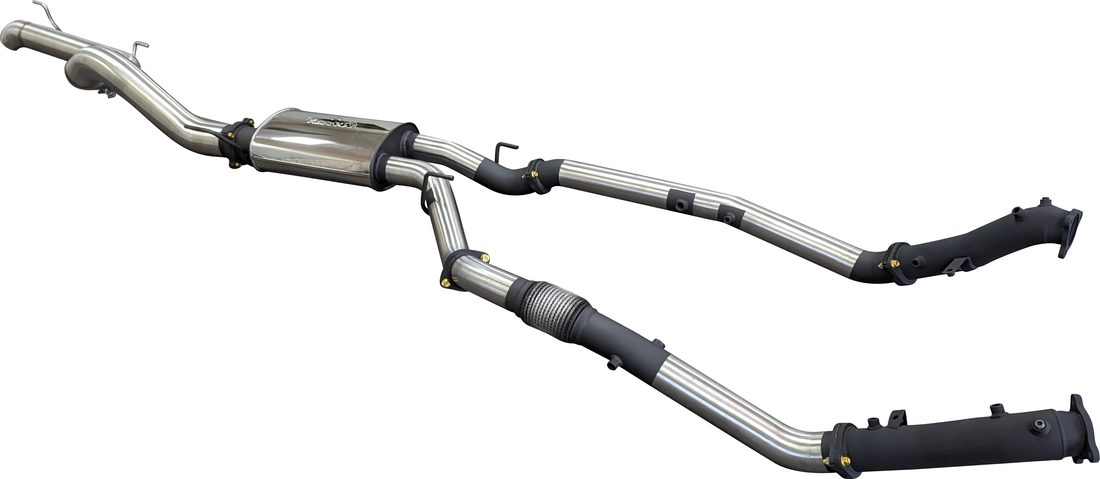 Manta 3in Dual Turbo Back No Cat with Muffler 4in Tailpipe Landcruiser VDJ200 2015–2021 - Image 8