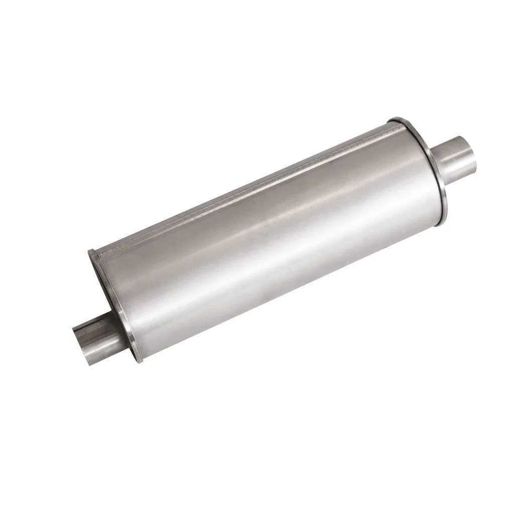 MSA Universal Muffler - 2" Inch 6" Round X 18" Long TripleFlow LH Offset/Offset