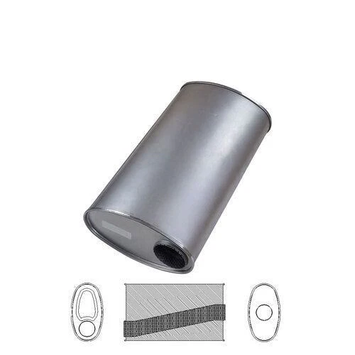 MSA Universal Muffler - 3" Inch 11" x 6" Oval 20" Long Straight