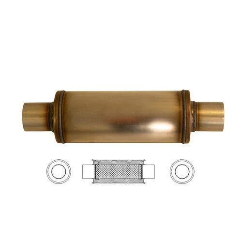 MSA Universal Muffler - 3" Inch Stainless Steel 5" Round X 12" Long Str