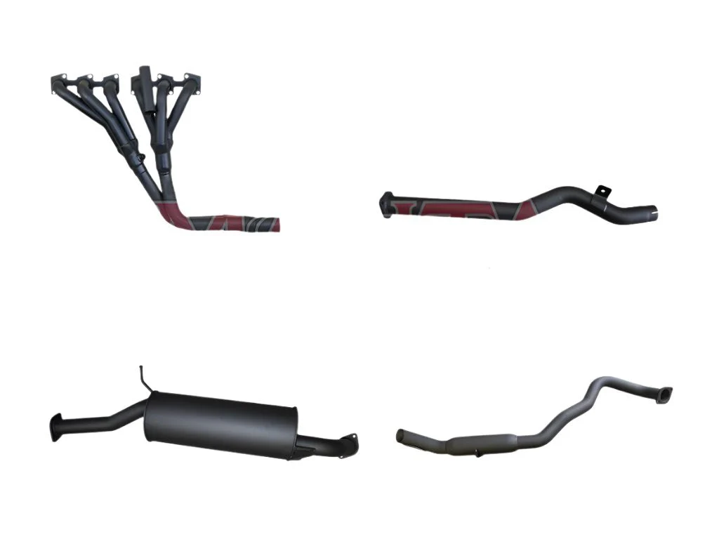 Manta | 2.5in Full Exhaust System No Cat with Centre Muffler & Rear Hotdog | Nissan Patrol GU 4.5L TB45 Wagon 1997–2001
