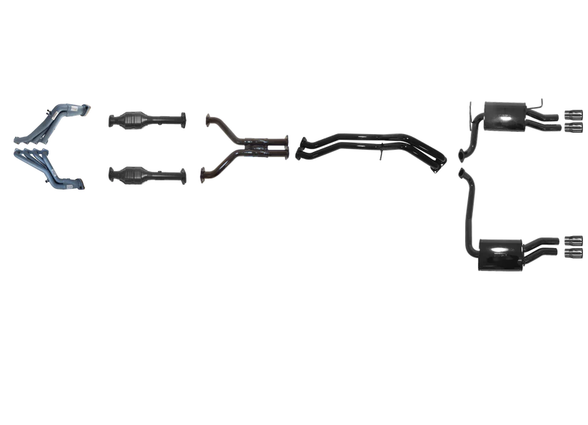 Pacemaker Performance Exhaust System with Tuned Headers for Ford Falcon BF FPV GT 5.4L Boss V8 2005–2008 - PP4008-09 (No Center Muffler Variant)