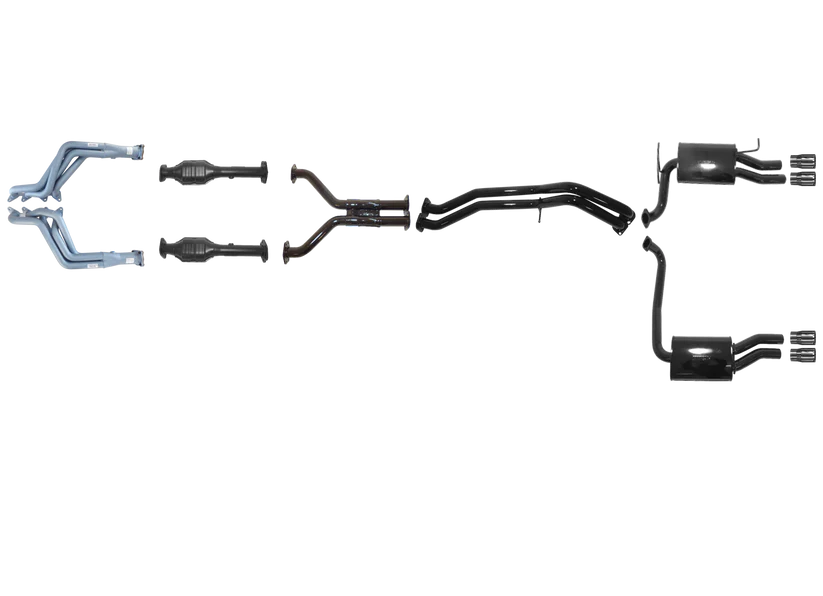 Pacemaker Performance Exhaust System with Tuned Headers for Ford Falcon FG FG-X FPV GT XR8 5.0L Supercharged Coyote 2008–2016 - PP4170-05 (No Center Muffler Variant)