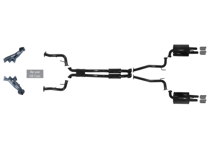 Pacemaker Performance Exhaust System with Headers for Holden VE SV6 3.6L V6 Sedan 2006–2012 - PP5080-04