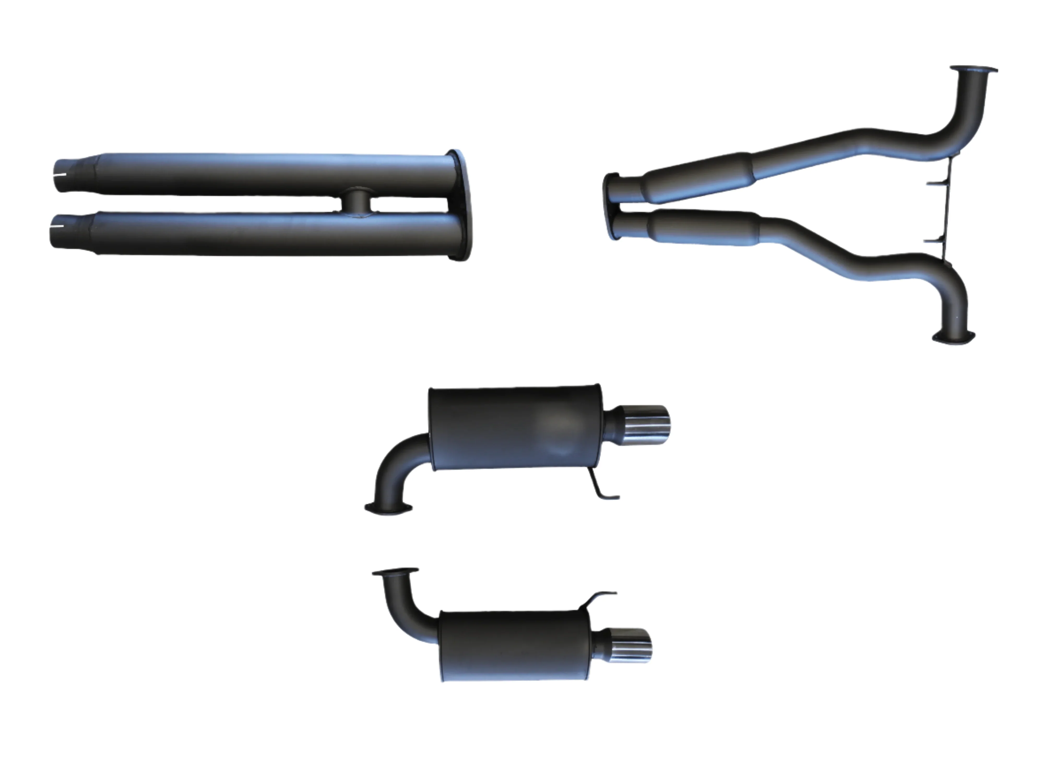Manta | Twin 3″ Cat Back Exhaust System with Hotdog Mufflers Twin Tips | Ford Mustang FM S550 5.0L V8 Coupe 2015–2017 - Image 2