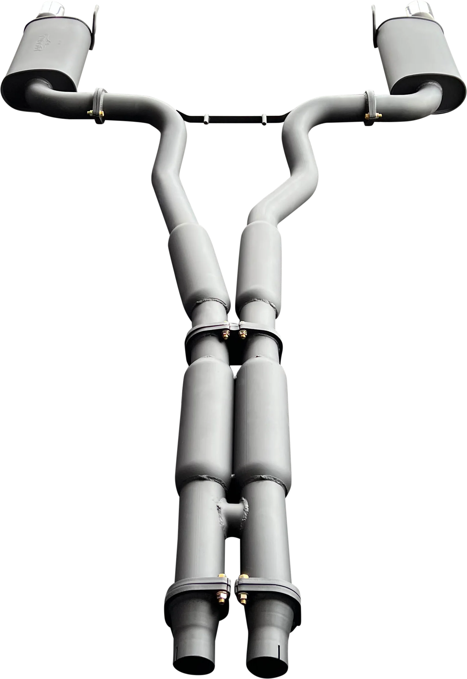 Manta | Twin 3″ Cat Back Exhaust System with Hotdog Mufflers Twin Tips | Ford Mustang FM S550 5.0L V8 Coupe 2015–2017 - Image 4