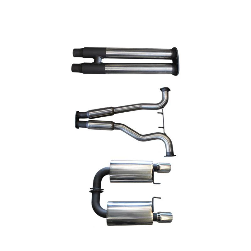 Manta | Twin 3″ Cat Back Exhaust System with Hotdog Mufflers Twin Tips | Ford Mustang FM S550 5.0L V8 Coupe 2015–2017