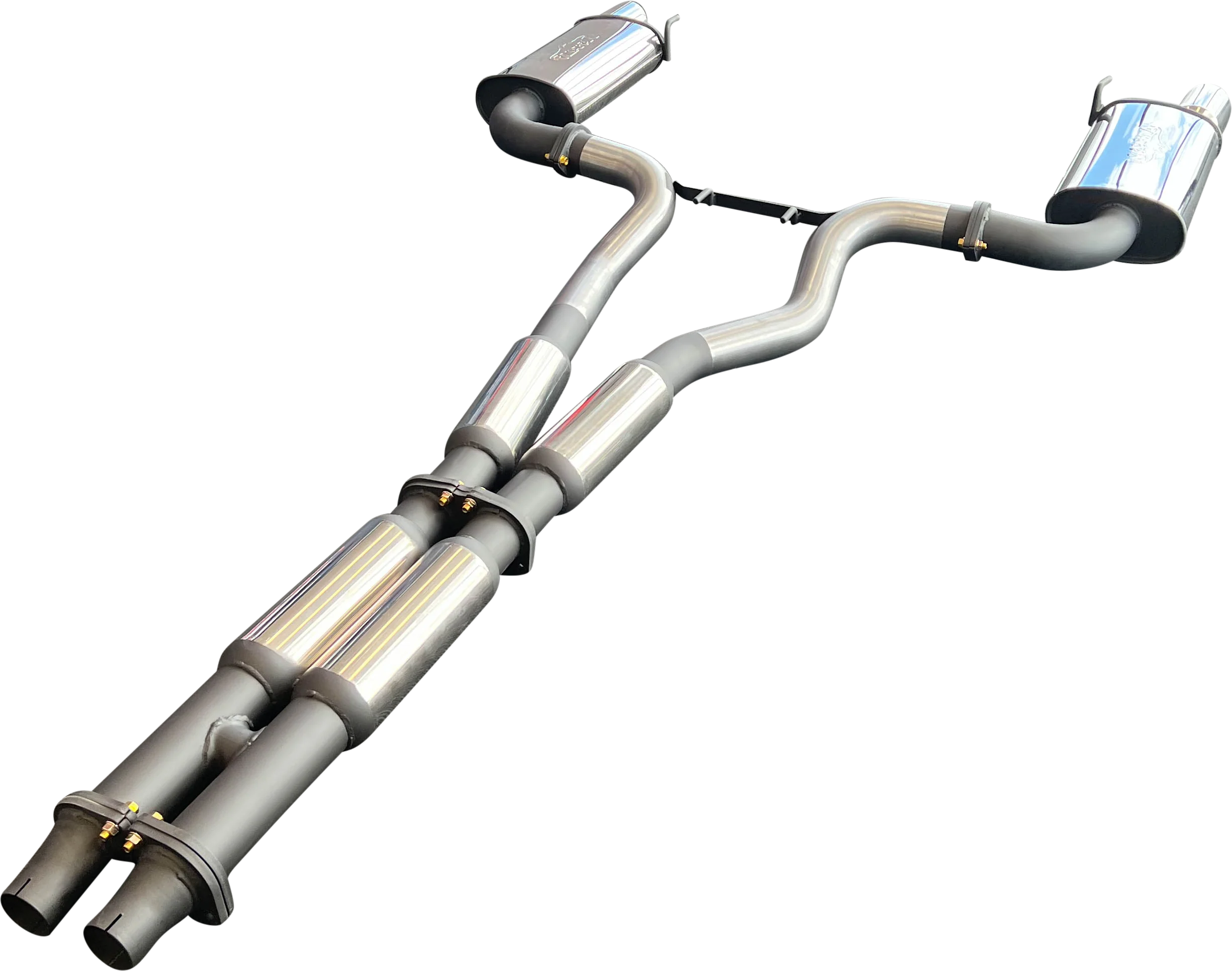 Manta | Twin 3″ Cat Back Exhaust System with Hotdog Mufflers Twin Tips | Ford Mustang FM S550 5.0L V8 Coupe 2015–2017 - Image 3