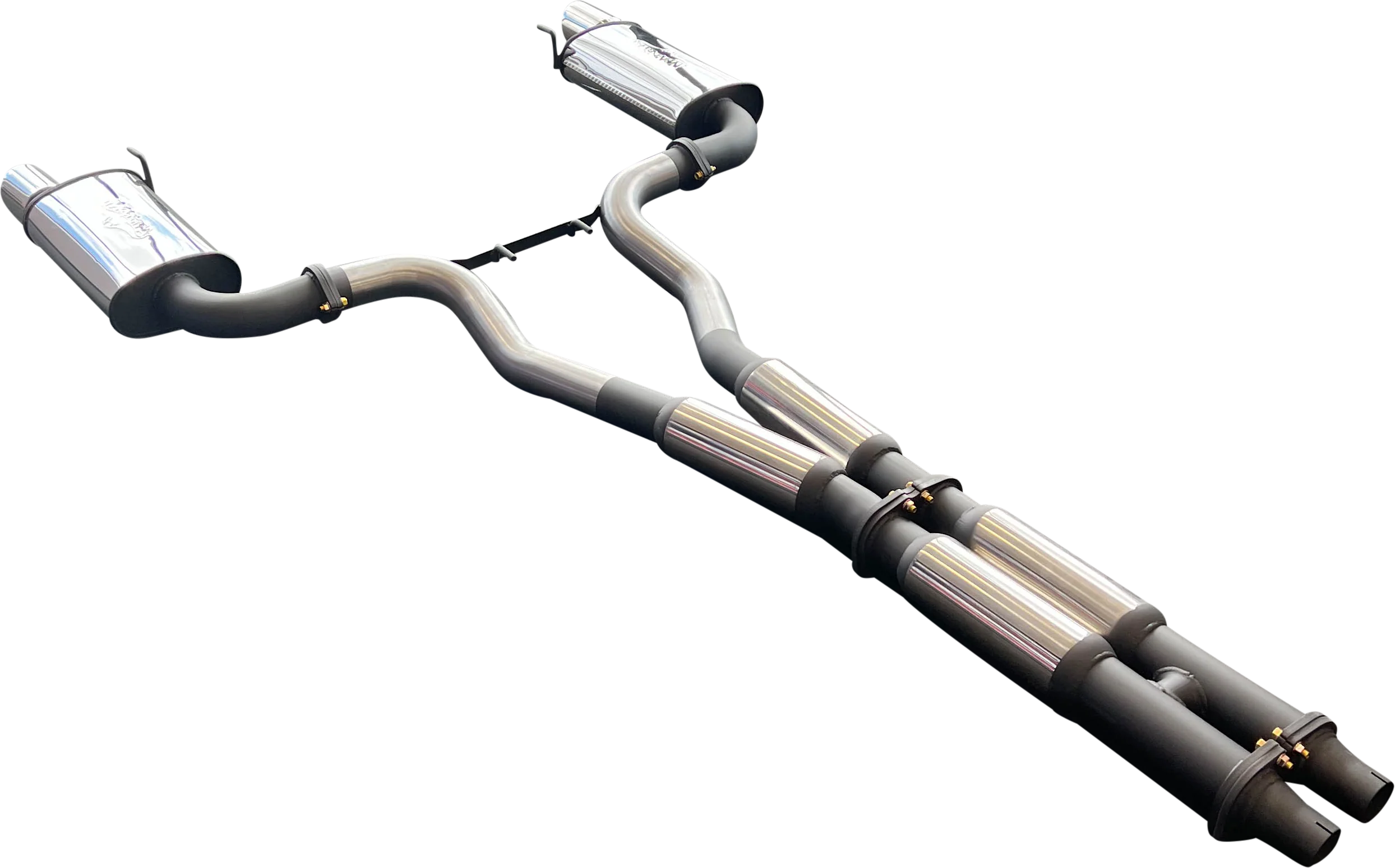 Manta | Twin 3″ Cat Back Exhaust System with Hotdog Mufflers Twin Tips | Ford Mustang FM S550 5.0L V8 Coupe 2015–2017 - Image 8