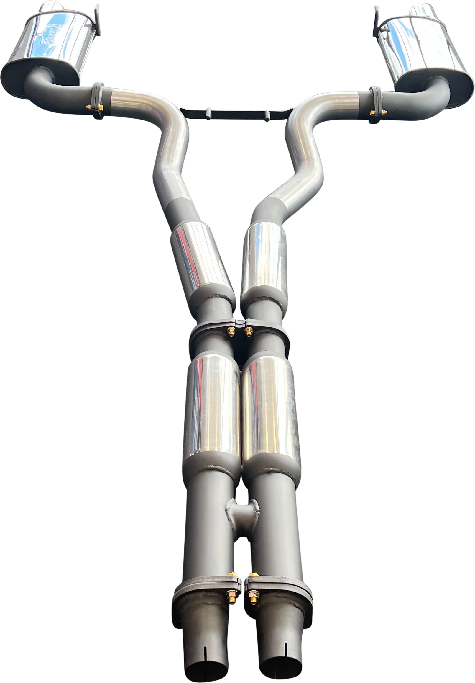 Manta | Twin 3″ Cat Back Exhaust System with Hotdog Mufflers Twin Tips | Ford Mustang FM S550 5.0L V8 Coupe 2015–2017 - Image 9