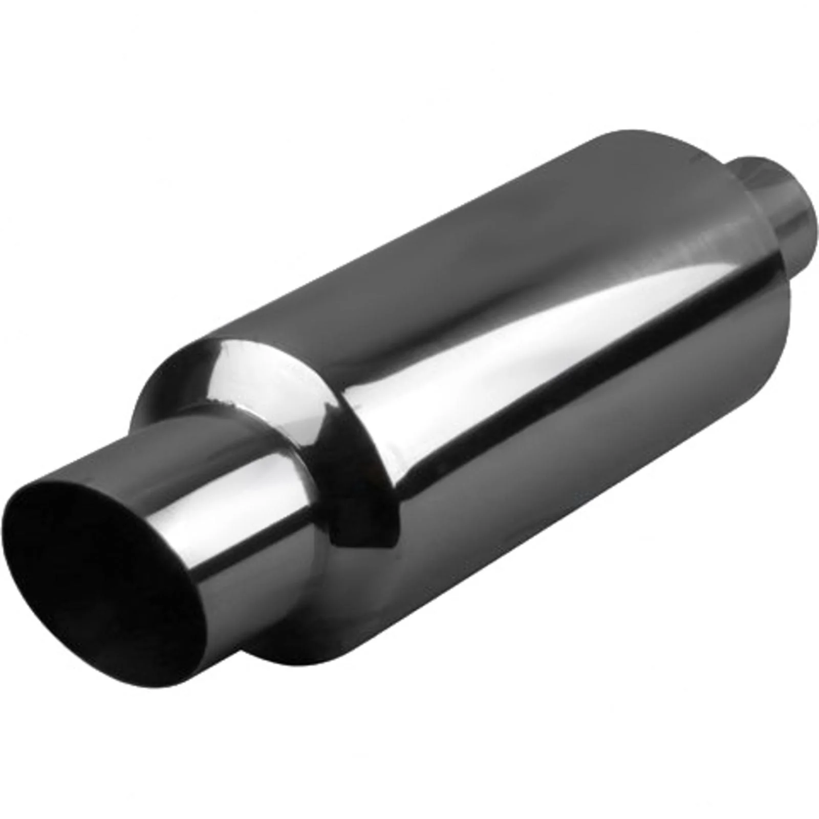 REDBACK | 6" Round Stainless Steel Exhaust Cannon Angle Cut Tip 2" In 4" Out | SSR112-50-6