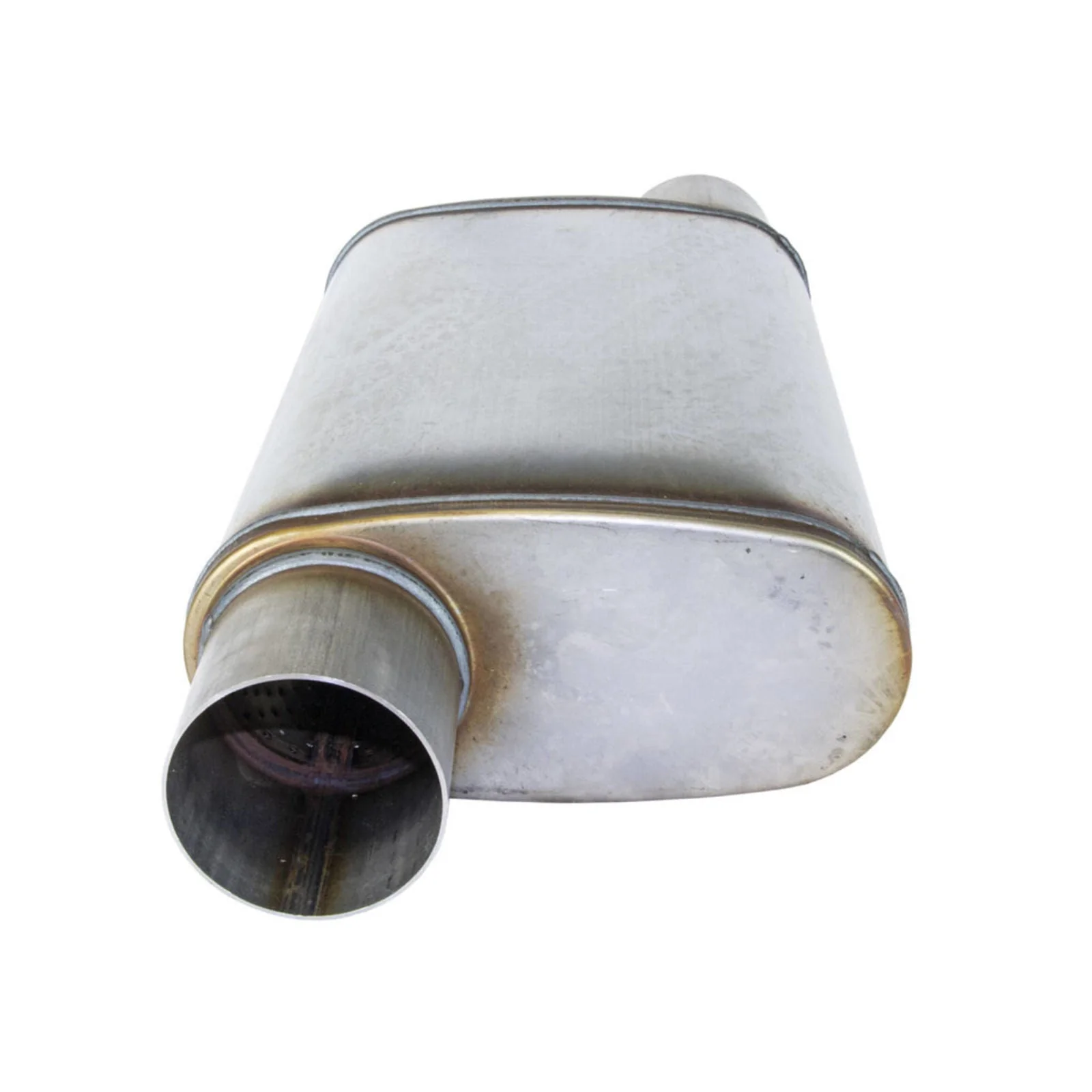 REDBACK | Mega Power Sports Muffler 409 Stainless 8"x4" Oval 14" Long 2" ID | STR7500-409 - Image 3