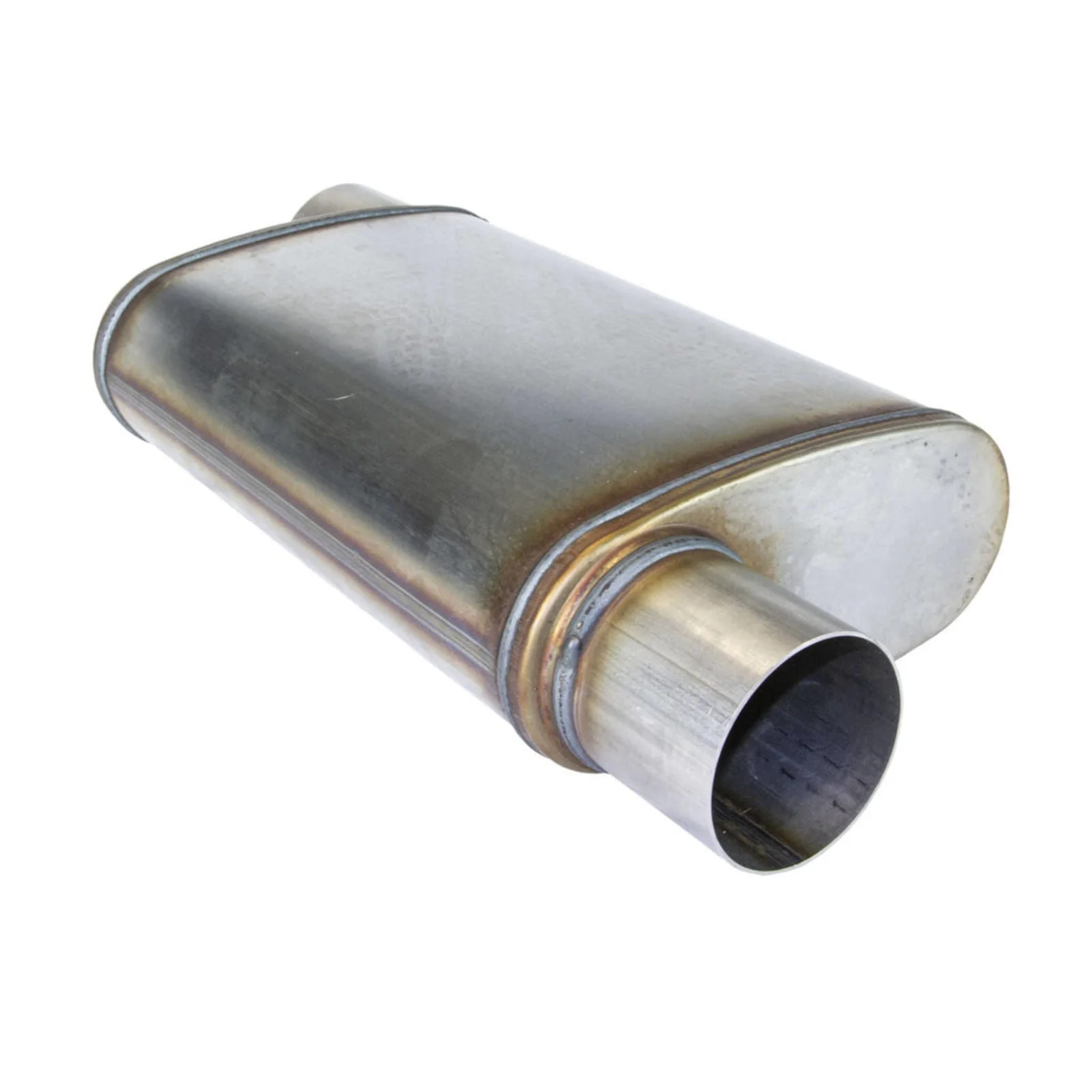 REDBACK | Mega Power Sports Muffler 409 Stainless 8"x4" Oval 14" Long 2" ID | STR7500-409 - Image 4