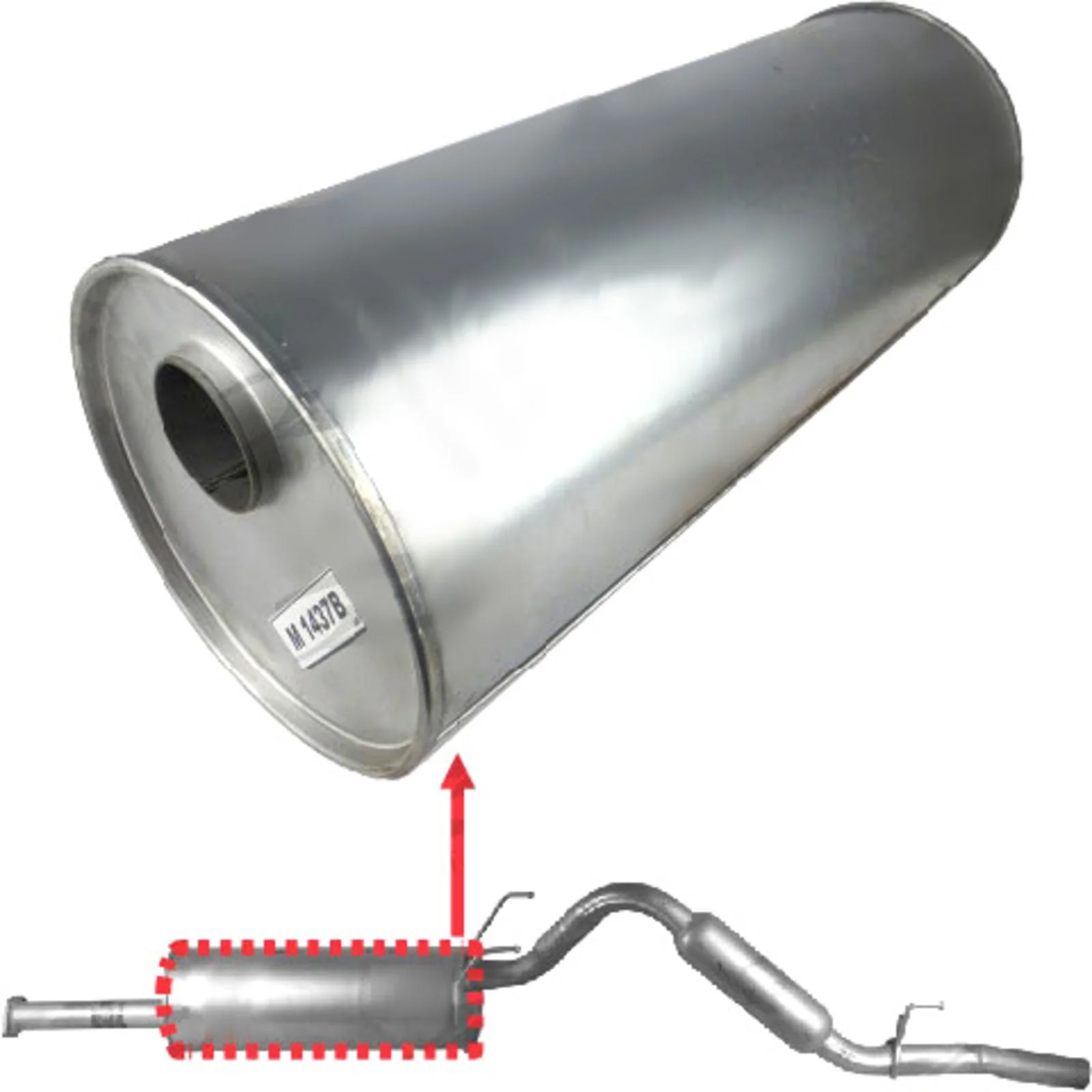REDBACK | Triflow Triple Flow Bull Tube Muffler 8" Round 20" Long 2" ID | UNX1434