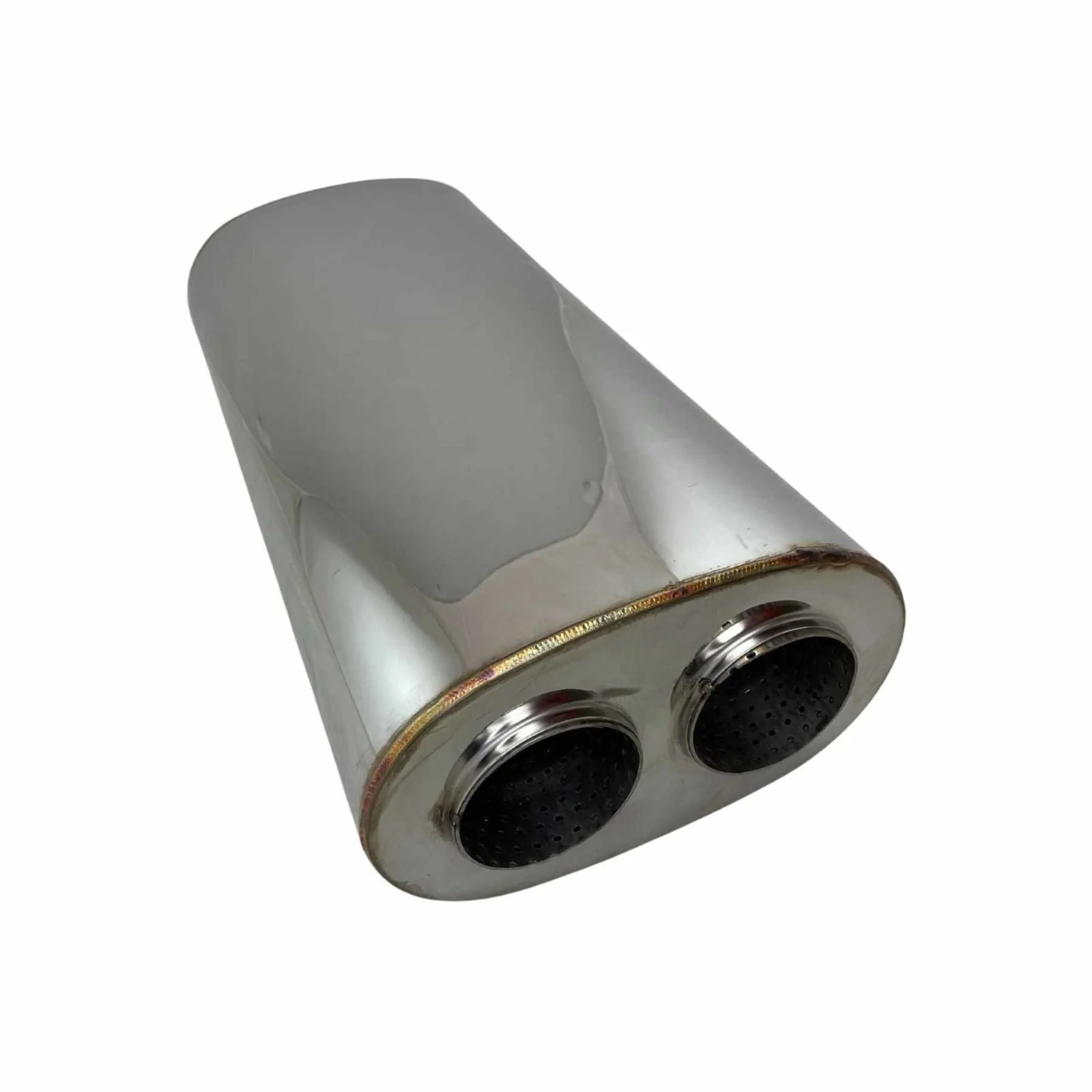 REDBACK | 3.5" In to Twin 3" Out Performance Muffler 10"x6" Oval 20" Long | H947GPZ