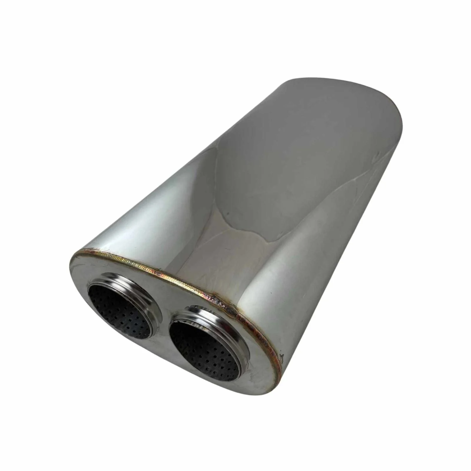 REDBACK | 3.5" In to Twin 3" Out Performance Muffler 10"x6" Oval 20" Long | H947GPZ - Image 3