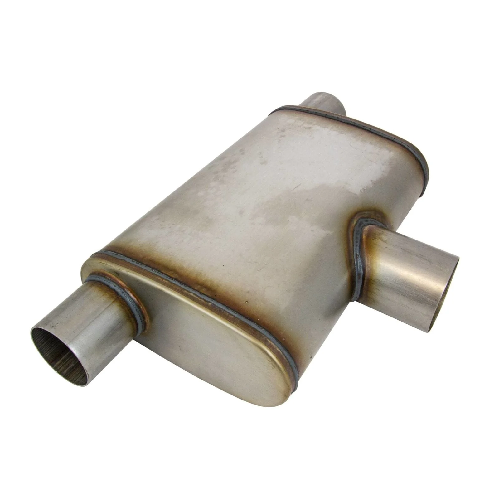 REDBACK | 3" In / Twin 2.5" Out East-West Performance Muffler 9"x4" Oval 14" Long | STR7765-409-CT