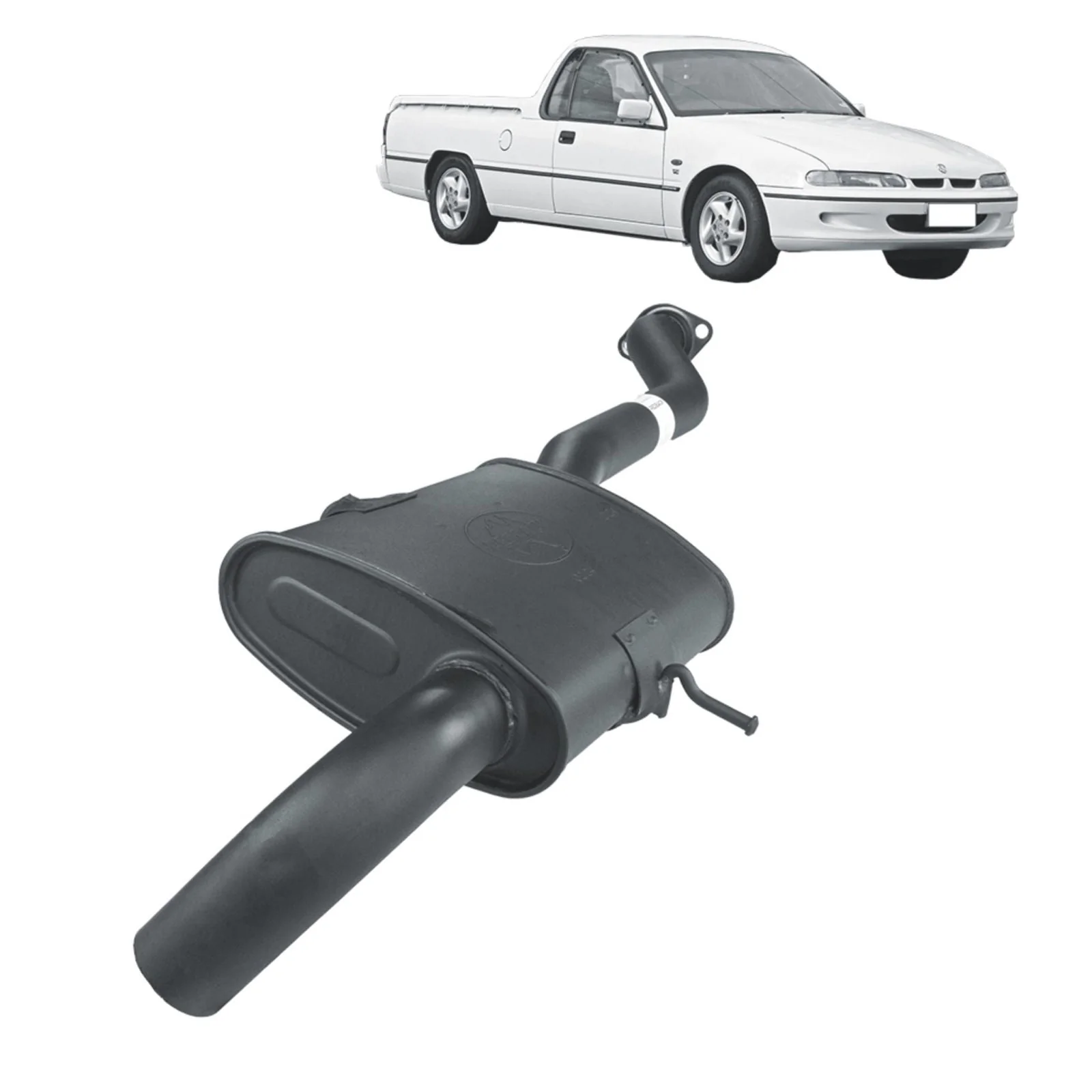 Redback | 2.5" Exhaust Centre Muffler Assembly | Holden Commodore VS Ute 1995–2000 | STR110