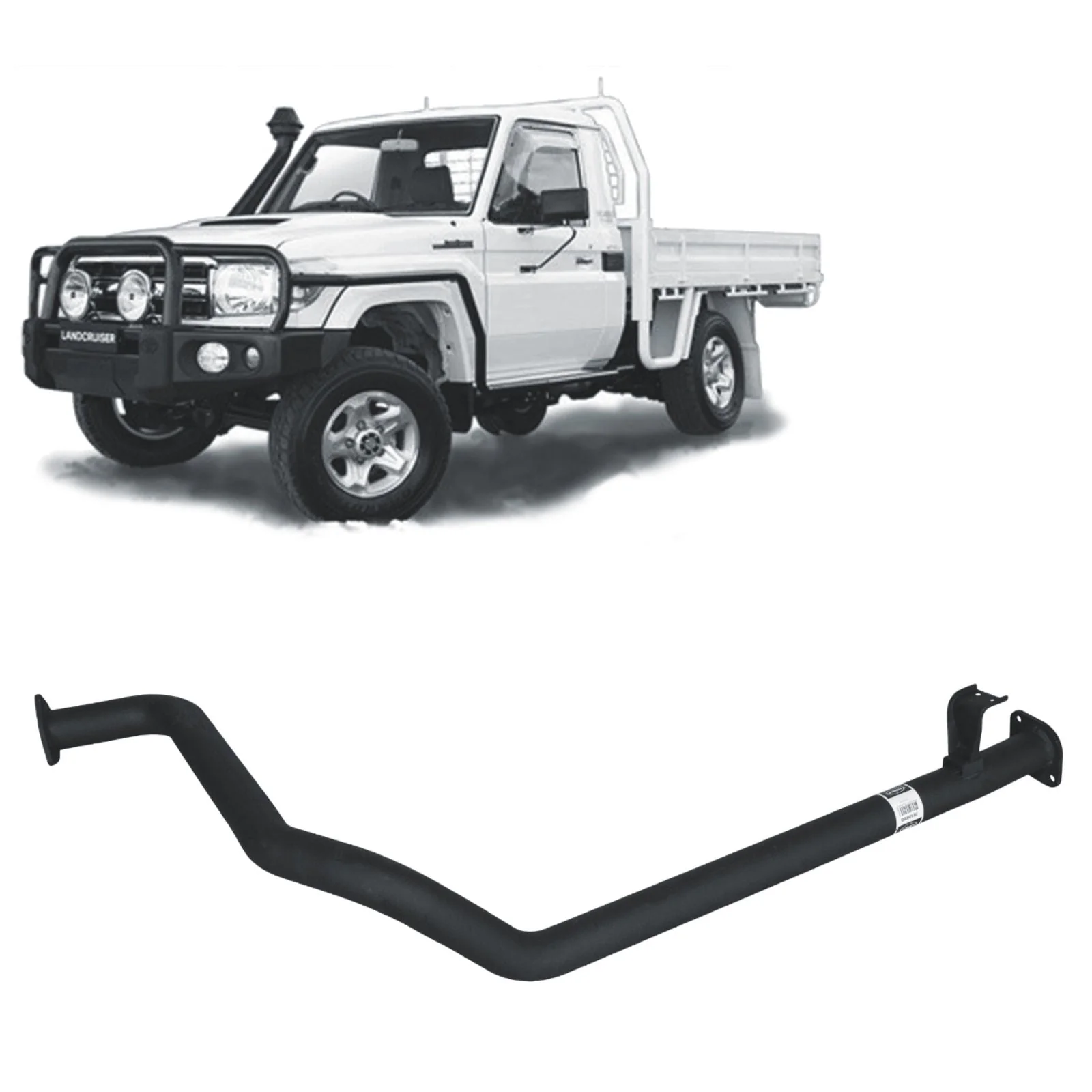REDBACK - Toyota Landcruiser 79 Series 1HZ (4.2L) 2.5" Exhaust with Muffler - Image 2