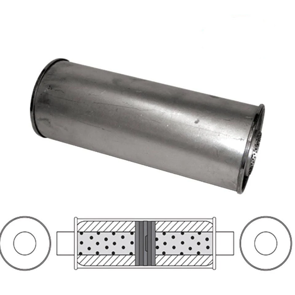 Redback - 3" Chambered Muffler C/C 14"x6" Round