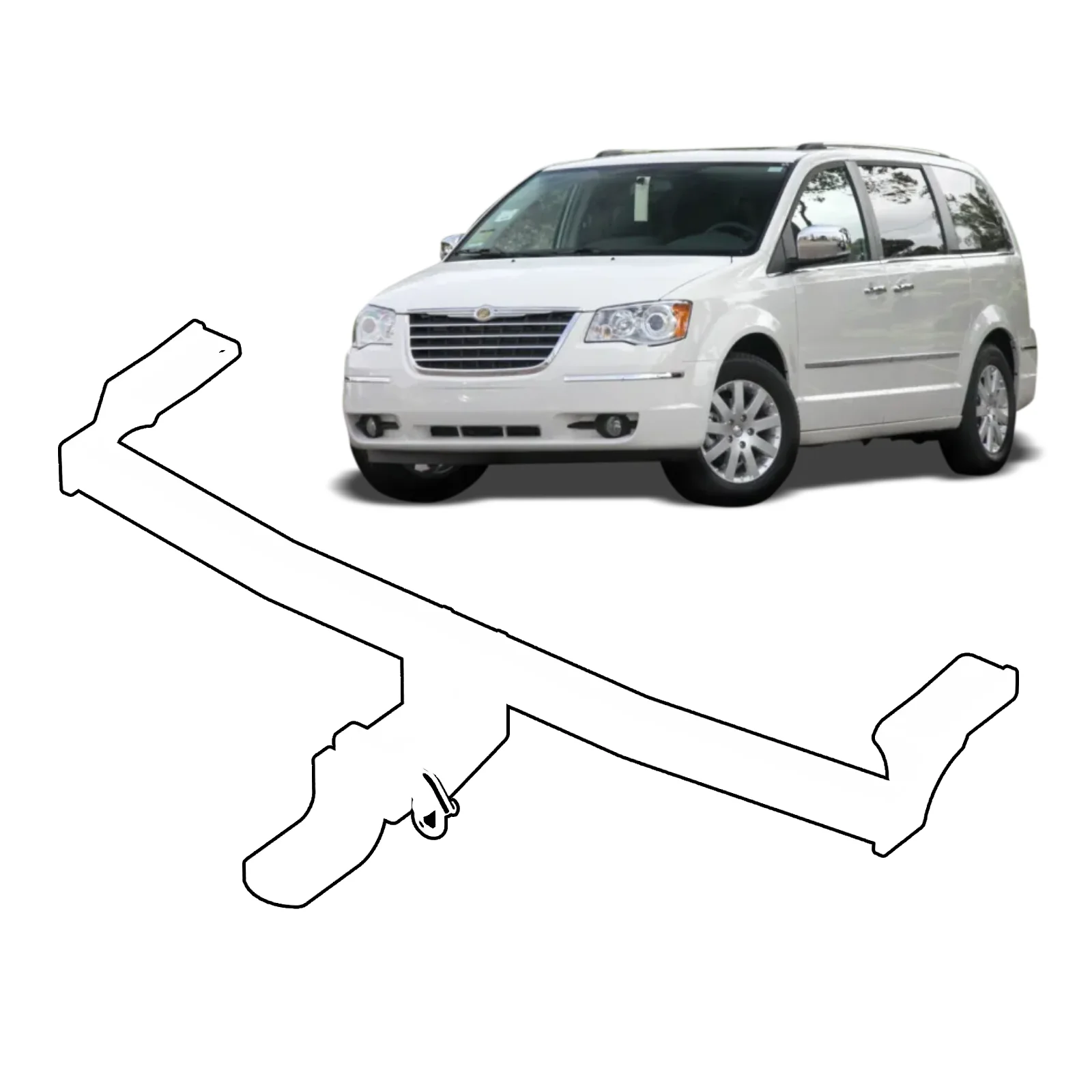 BRINK | Fixed Swan Neck European Towbar | Chrysler Grand Voyager RT 2008–ON | BR-473000