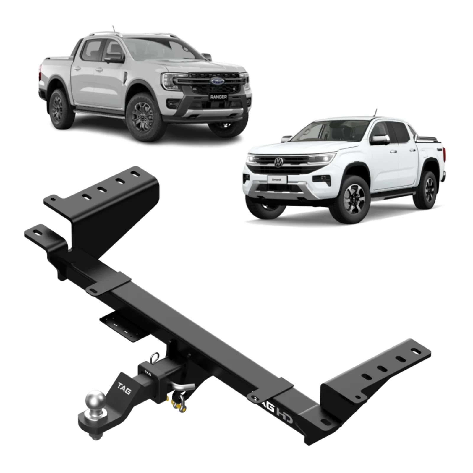 TAG | Heavy Duty Towbar | Ford Ranger PY VW Amarok NF Styleside Ute 2022–ON | T4F837
