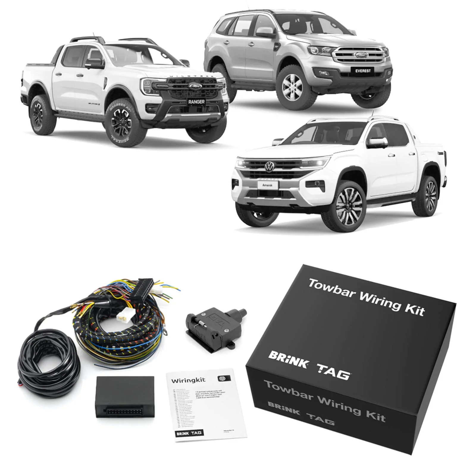 TAG | Heavy Duty Towbar & Direct Fit Wiring Kit | Ford Ranger Styleside Tub PX2 PX3 05/2015–05/2022 | T4F574-K202