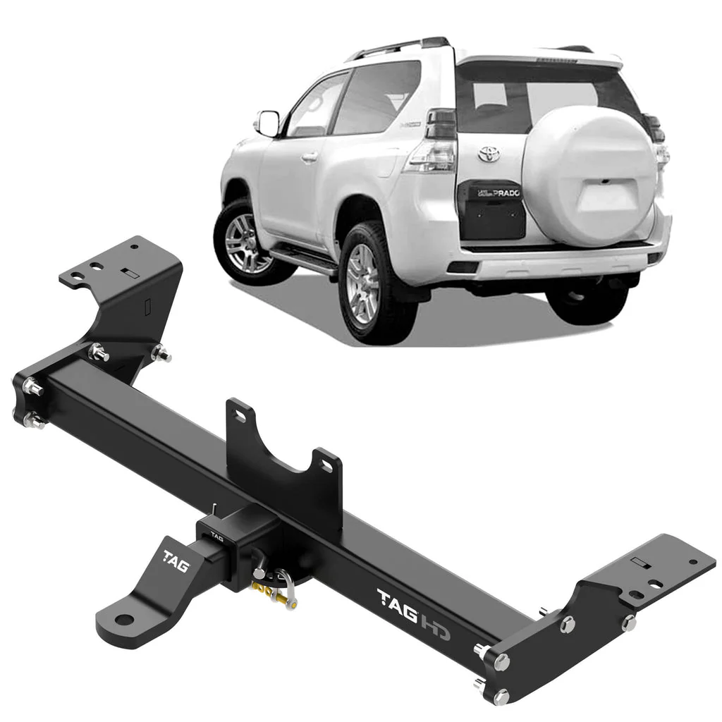 TAG | Heavy Duty Towbar | Toyota Prado 120 & 150 Series Spare Wheel on Door 2002–2024 | T7T729