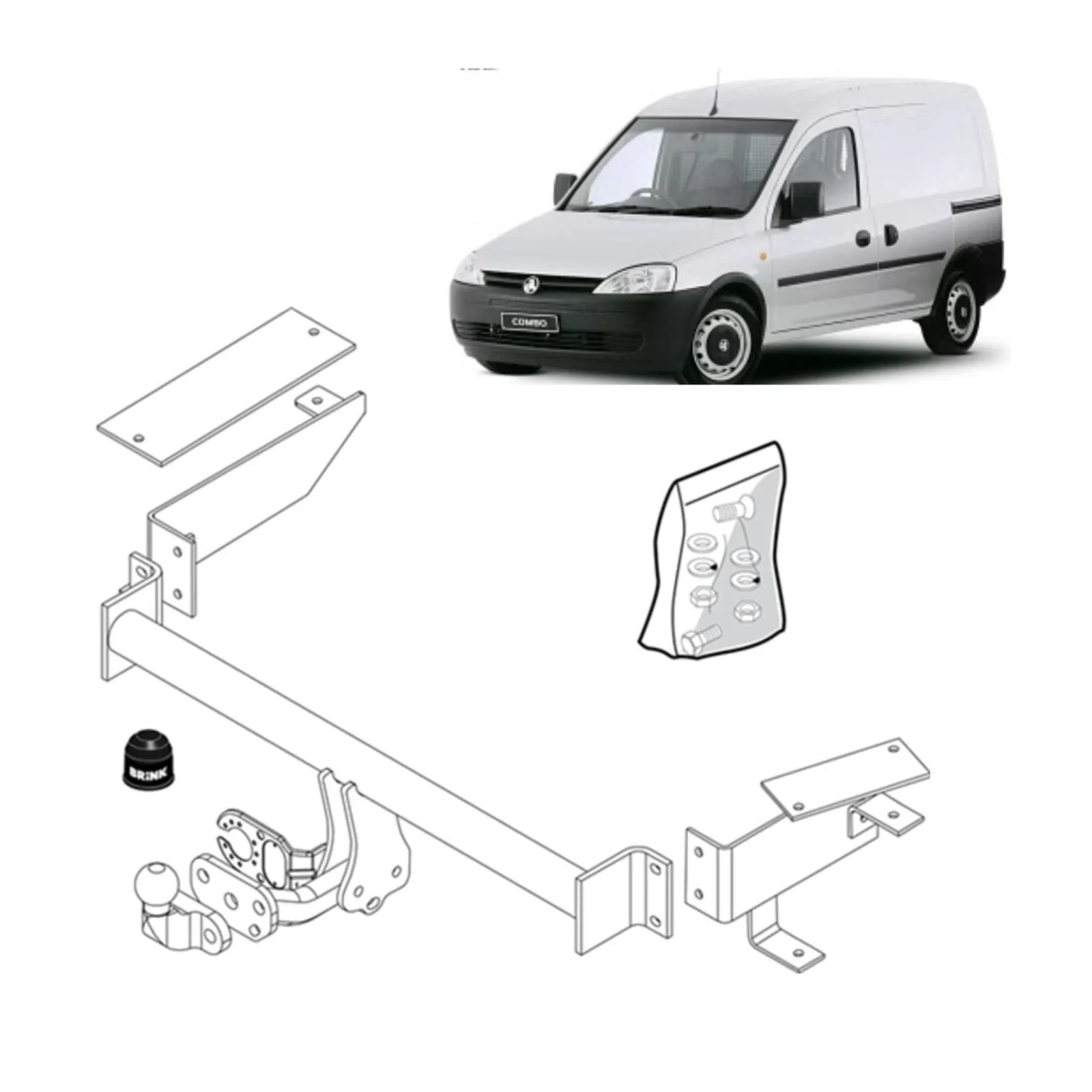 BRINK | Fixed European Towbar | Holden Combo Box Body Van 2002–2012 | BR-381500