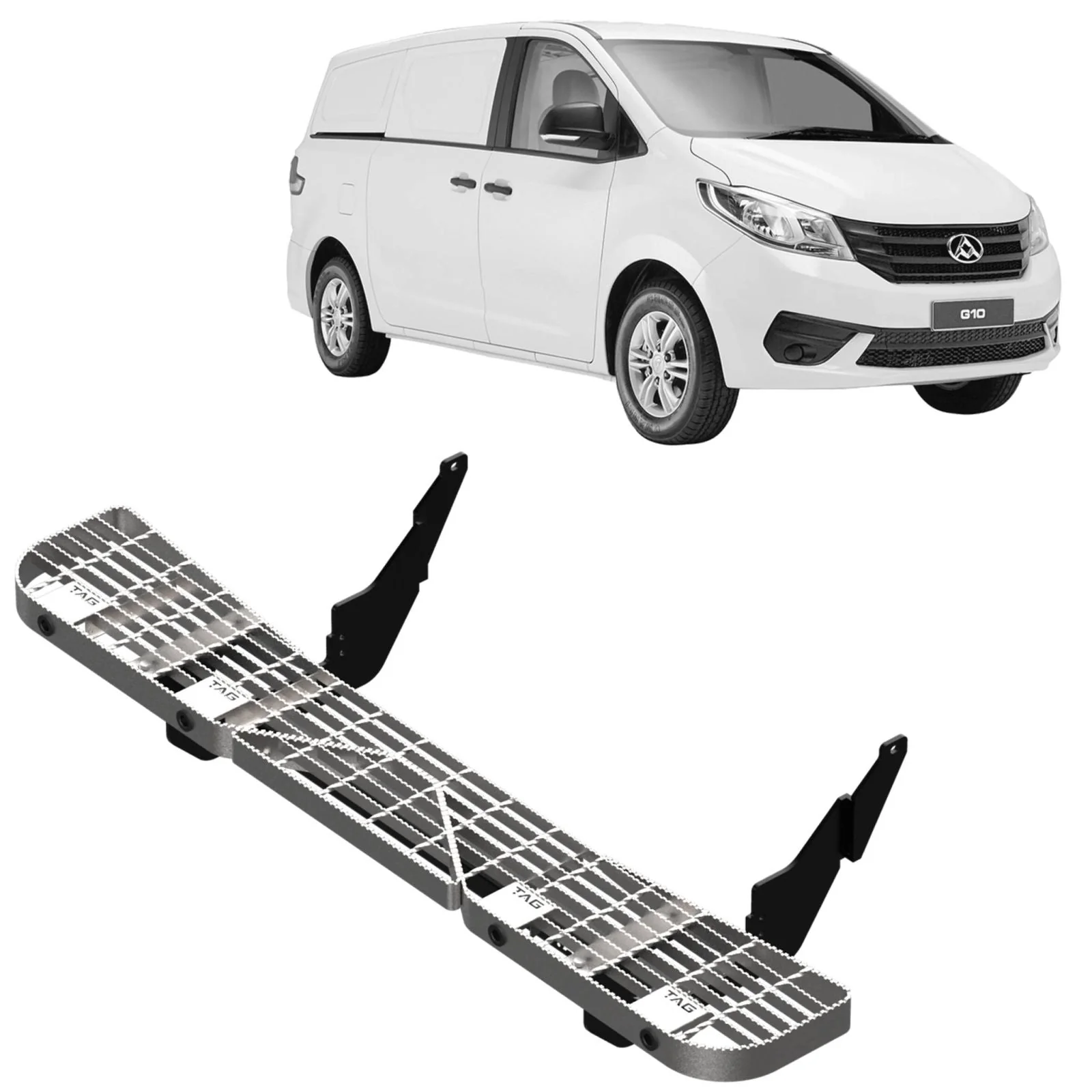 TAG | Galvanised Rear Step w/ Sensor Brackets | LDV G10 Van/Bus 2015–On | TSP752-K010