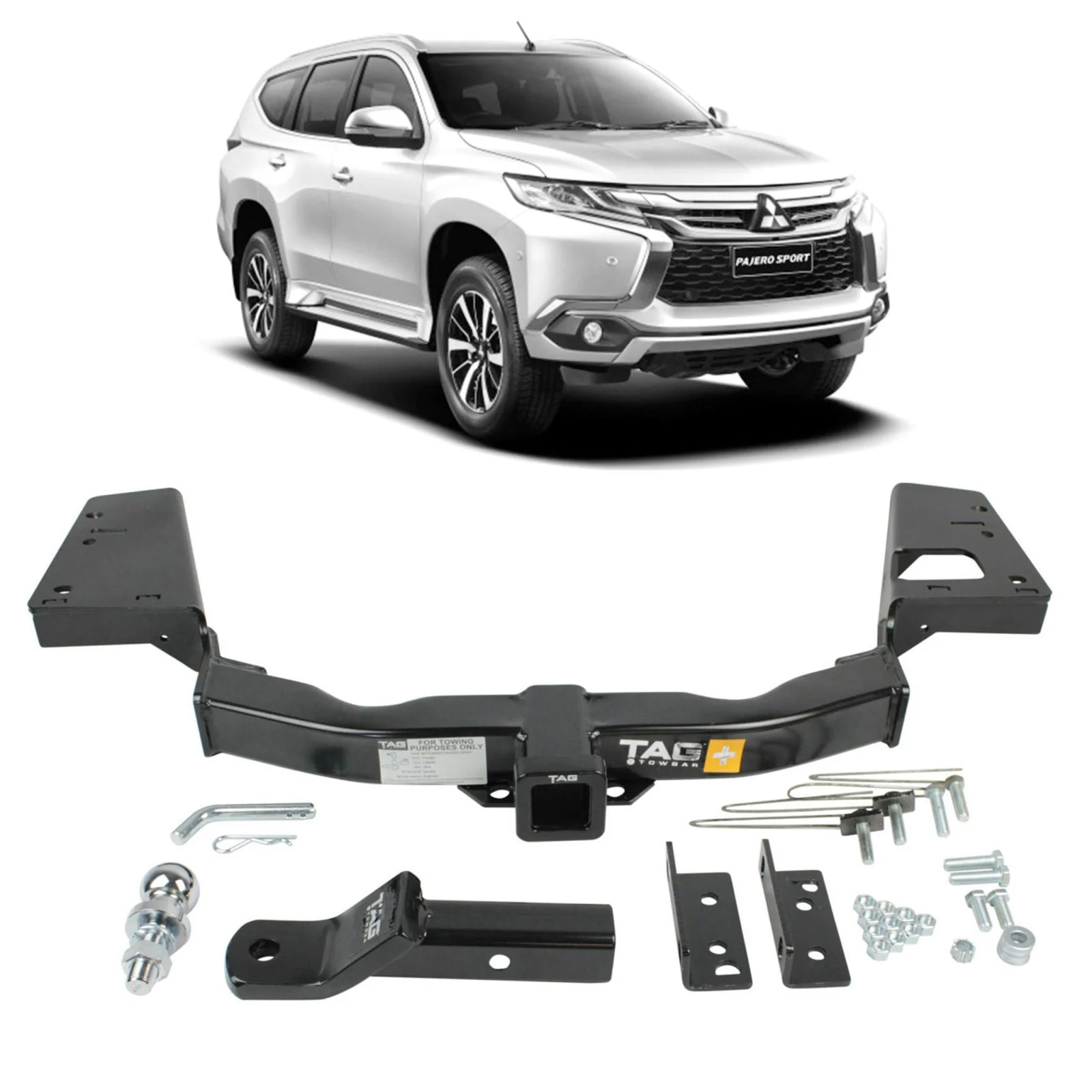 TAG | Heavy Duty Towbar & Direct Fit Wiring | Mitsubishi Pajero Sport QE SUV 2015–2019 | T7C667-K201