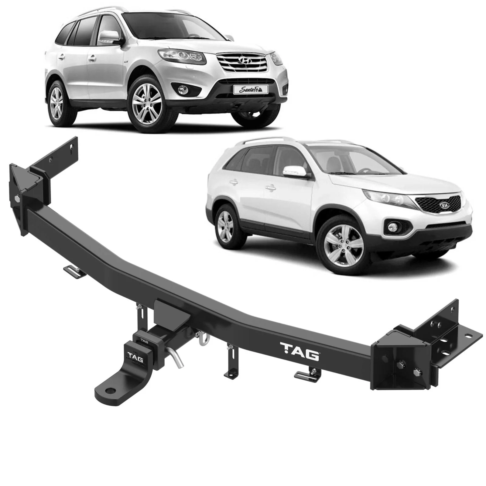 TAG | Heavy Duty Towbar & Direct Fit Wiring Kit | Hyundai Santa Fe CM Wagon SUV 2006–2012 | T4Z038-K201