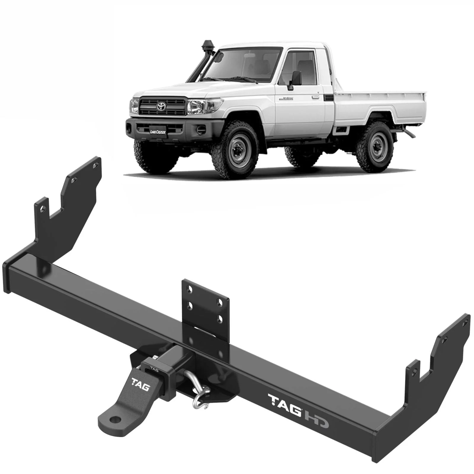 TAG | HD Towbar & Direct Fit Wiring Kit | Toyota Landcruiser 75/79 Series Single Cab 1985–2012 | T7T672-K201 - Image 2