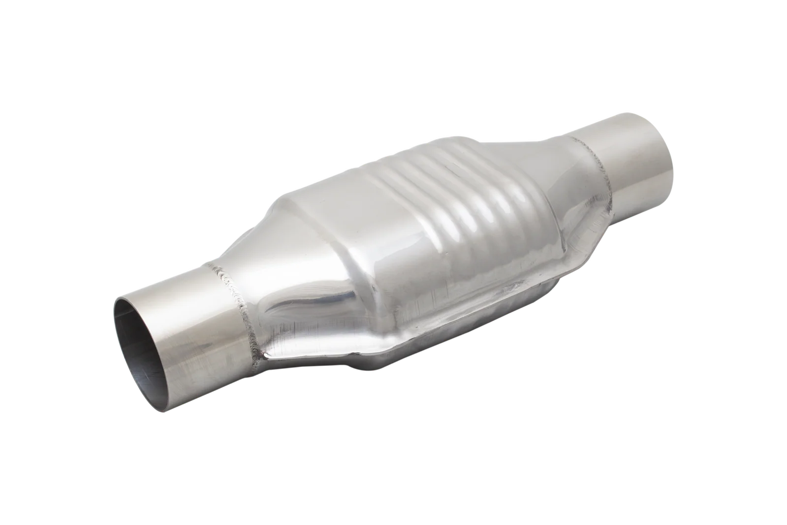 XForce | 100 Cell Oval Metallic High-Flow Catalytic Converter | 2.5" Inlet/Outlet | CAT18-250(100)