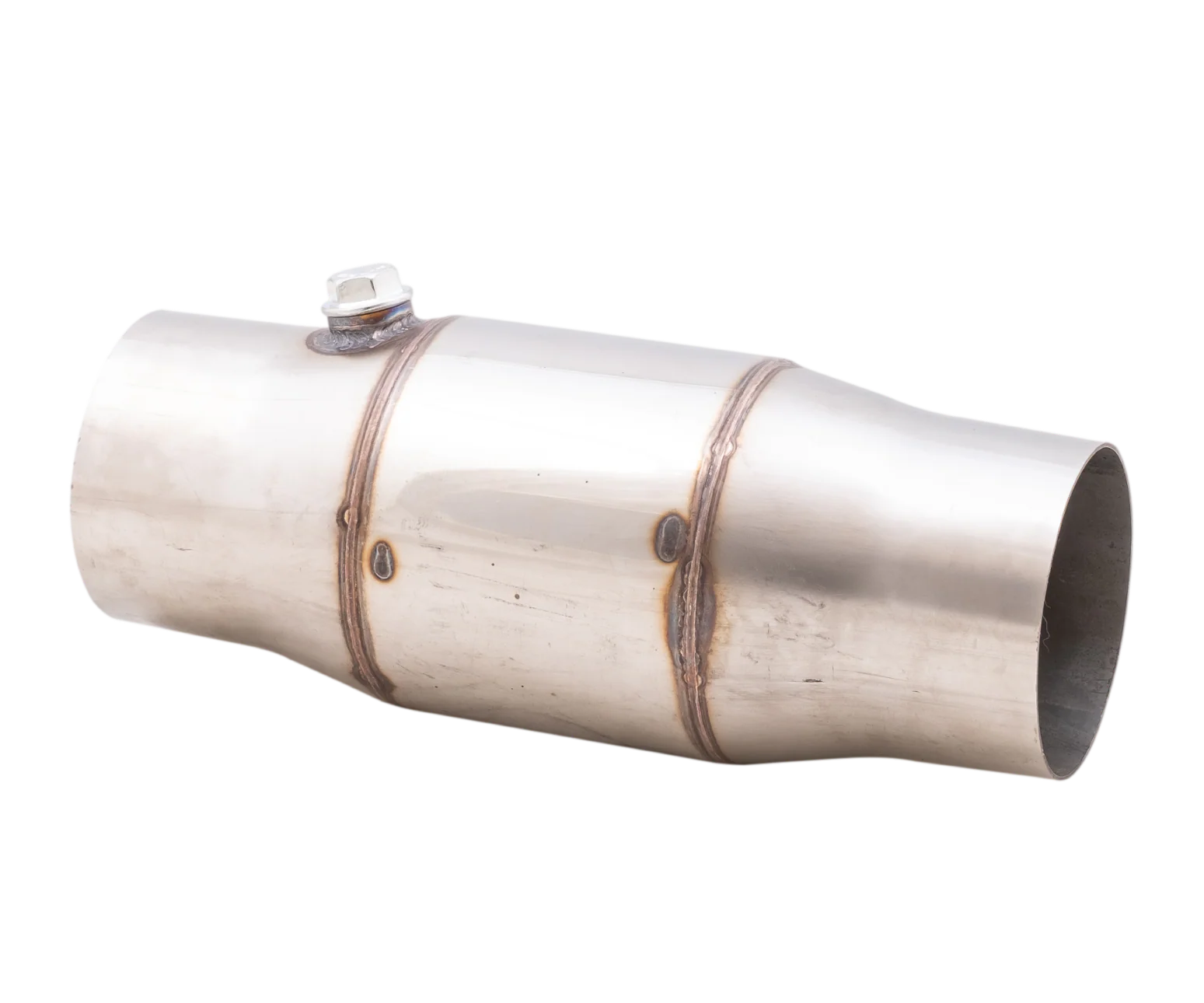 XForce | 3" 100 Cell Round Metallic Hi-Flow Cat Converter | O2 Sensor Port | CAT50-300