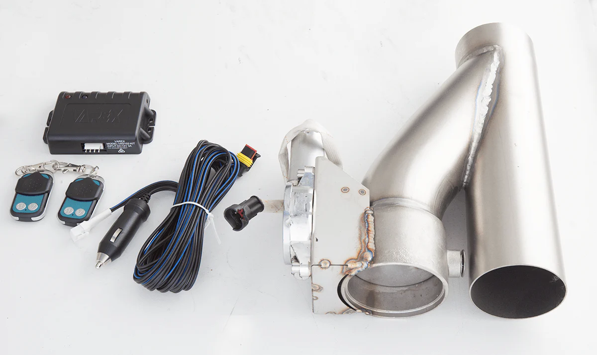XForce | 4" Stainless Steel Y-Piece Exhaust Cutout Kit with Remote Control | VK15
