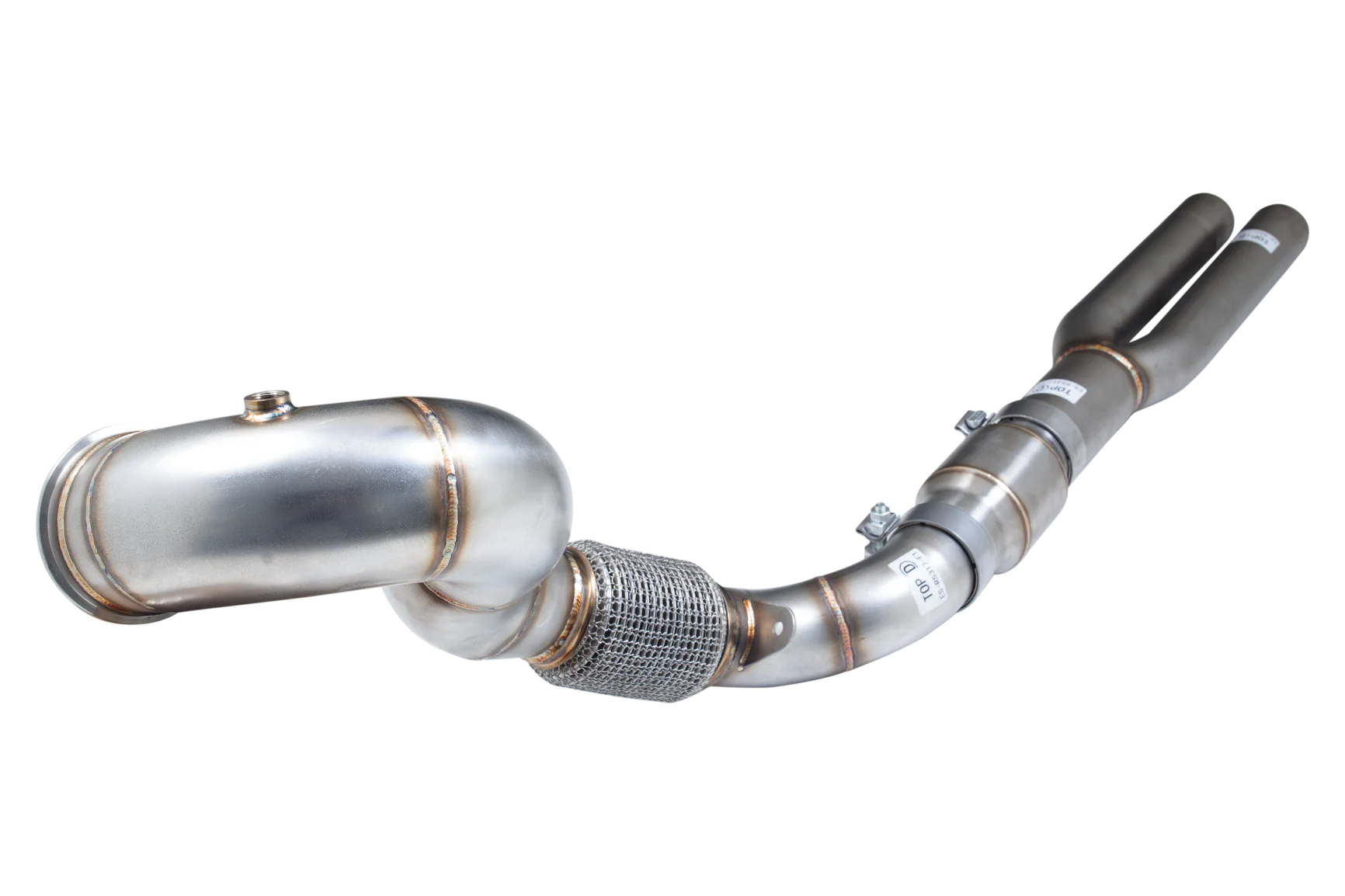 XForce | 4" to 3" Turbo Downpipe & High-Flow Cat | Audi RS3 8V & TT RS FV | ESRS317KITB - Image 3