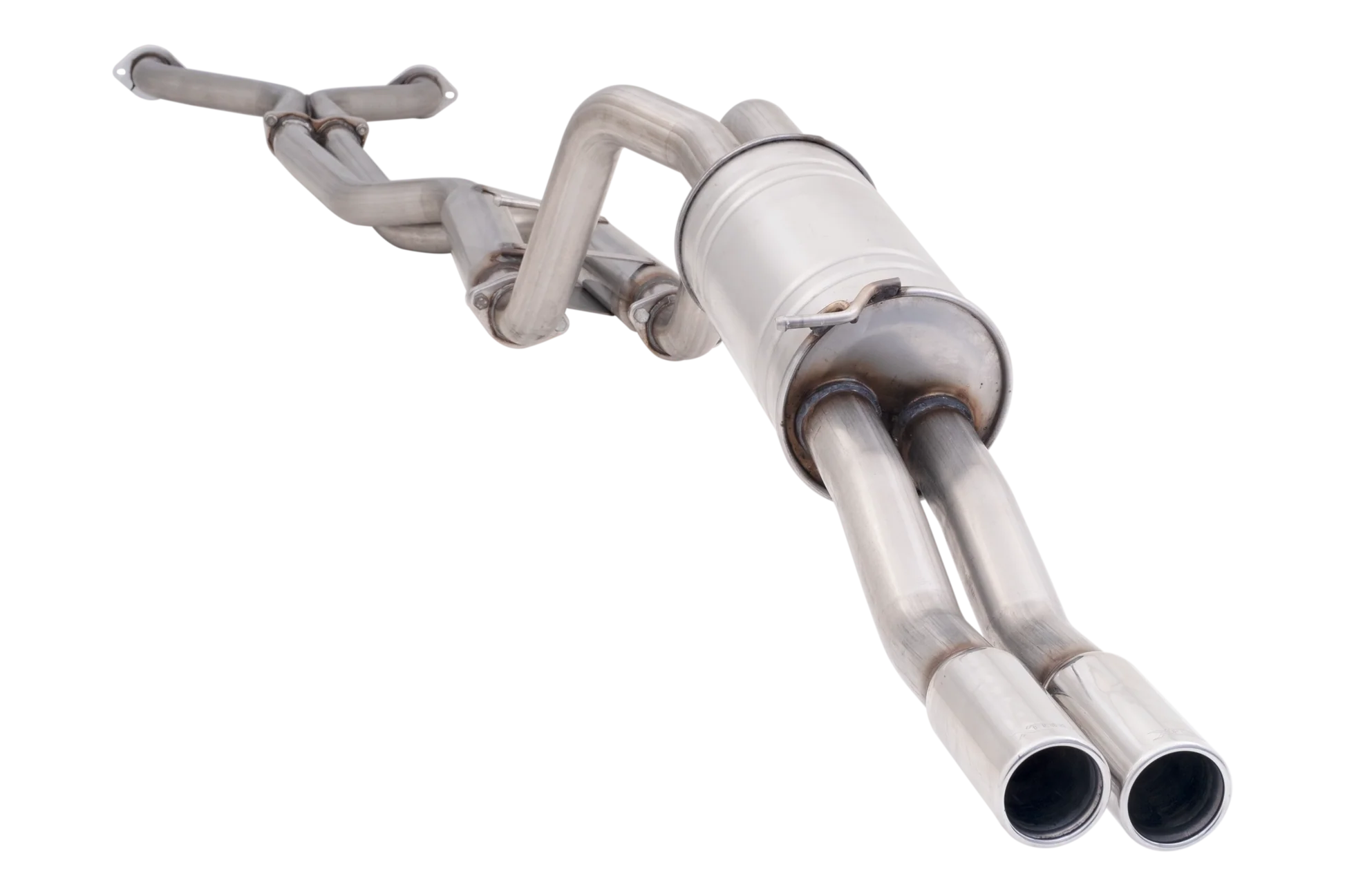XForce | Twin 2.5" Cat Back Exhaust | Ford Falcon BA-BF V8 Ute | Raw 409 Stainless | E4-F9-02-CBS