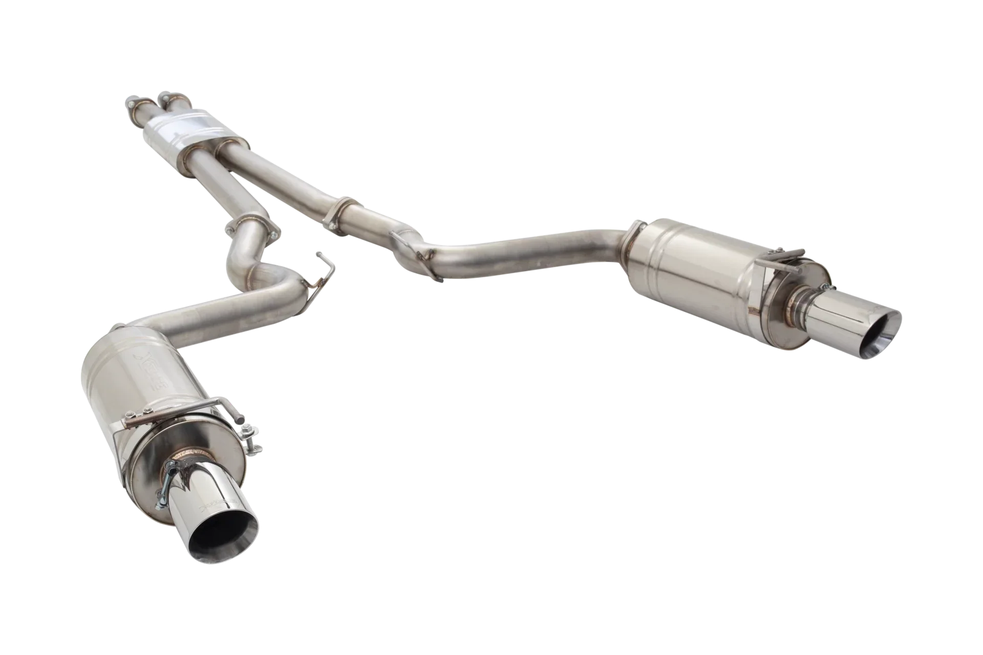 XForce | Twin 3" 304 Stainless Cat Back Exhaust | Ford S550 Mustang GT V8 2015–2017 | ES-FM15-CBS