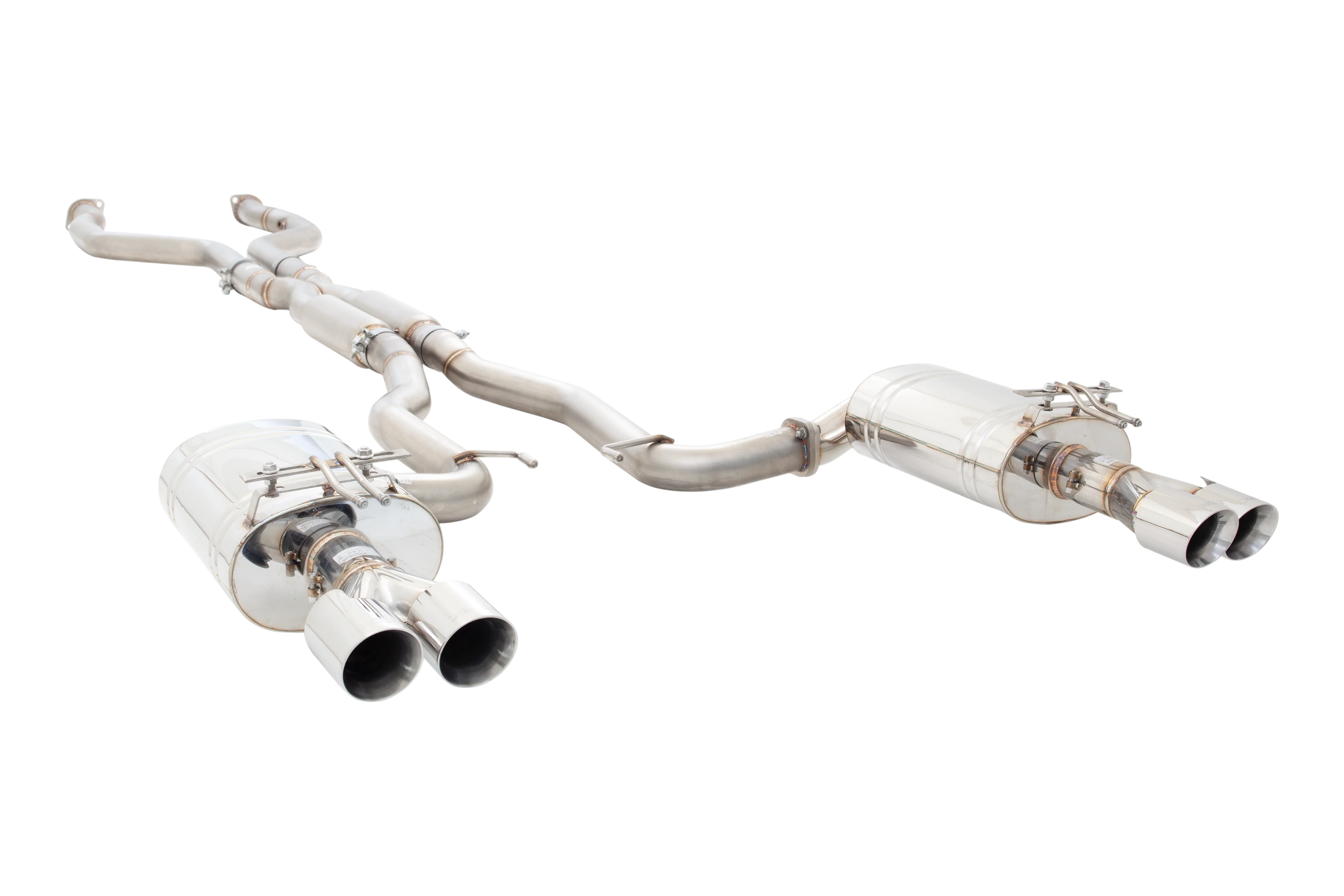 XForce | Twin 2.5" Performance Cat Back Exhaust | Holden VE VF Commodore V8 Sedan Wagon 2006–2017 | ES-VF72SED-CBS