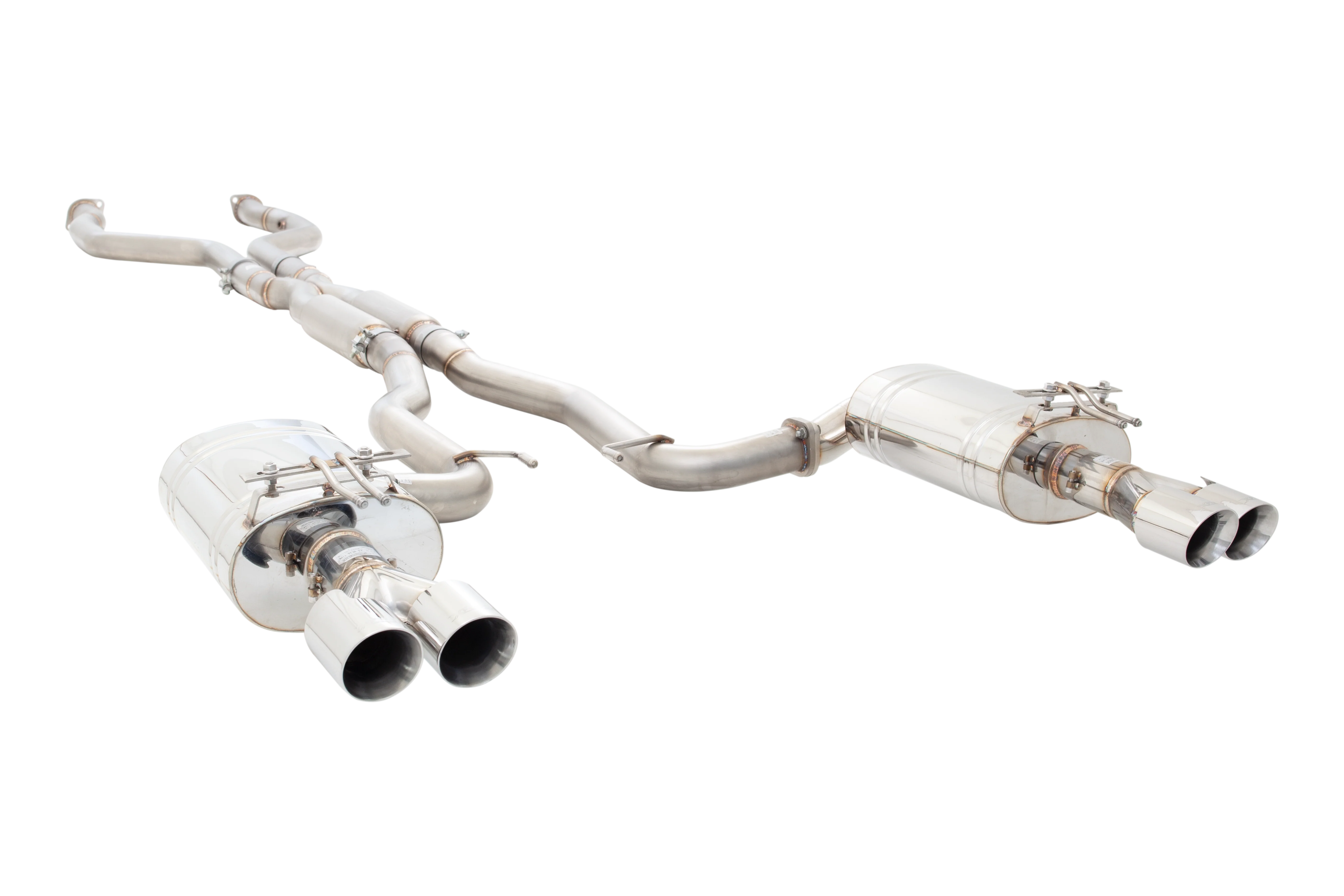 XForce | Twin 3" Cat Back Exhaust | Holden Commodore VE VF V8 Sedan Wagon 2006–2017 | ES-VF73SED-CBS