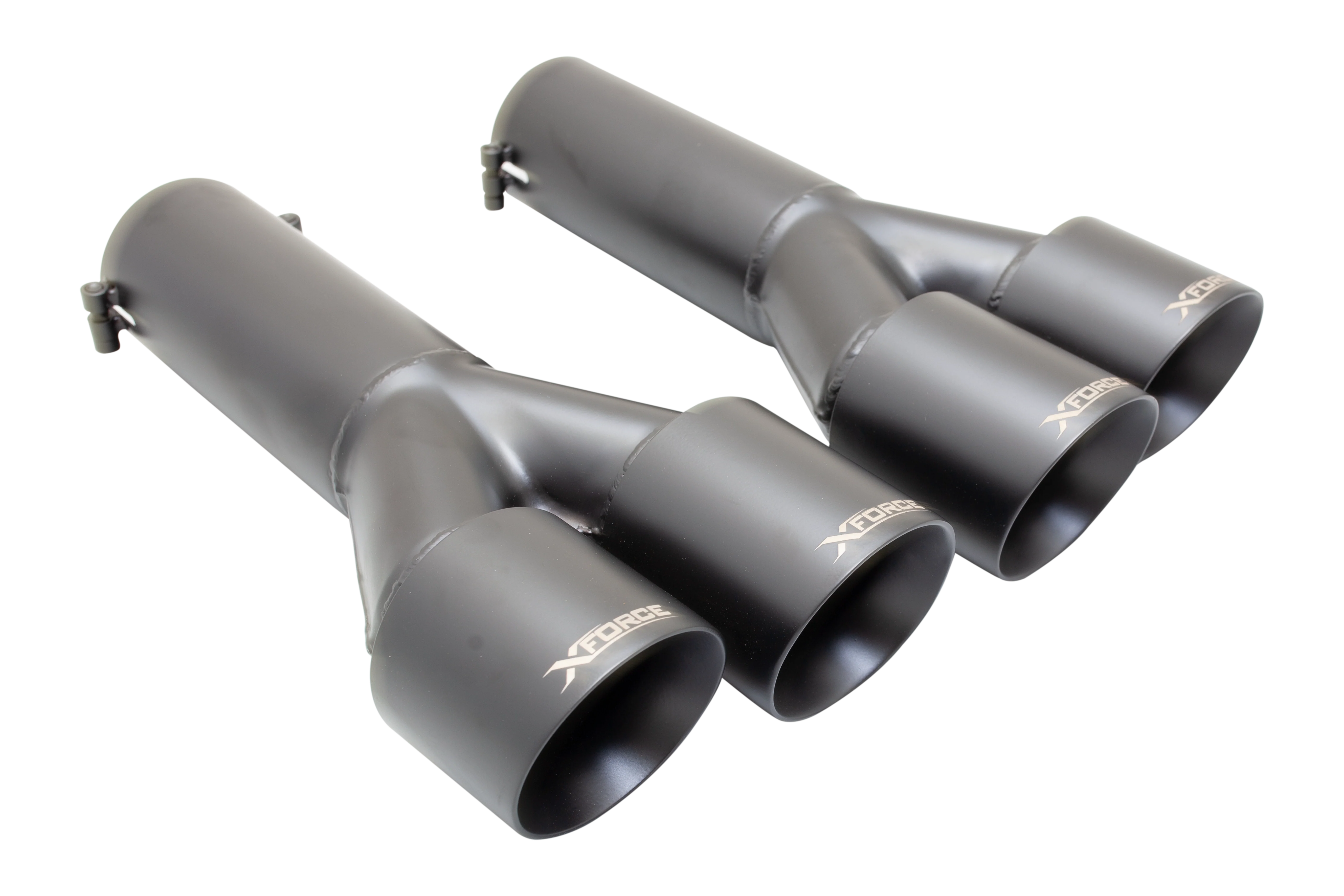 Xforce | 2.5" Matte Black Exhaust Tip Kit | Holden Commodore VE & VF V8 Ute 2007-2017 | ES-VE30-BLACKTIPS
