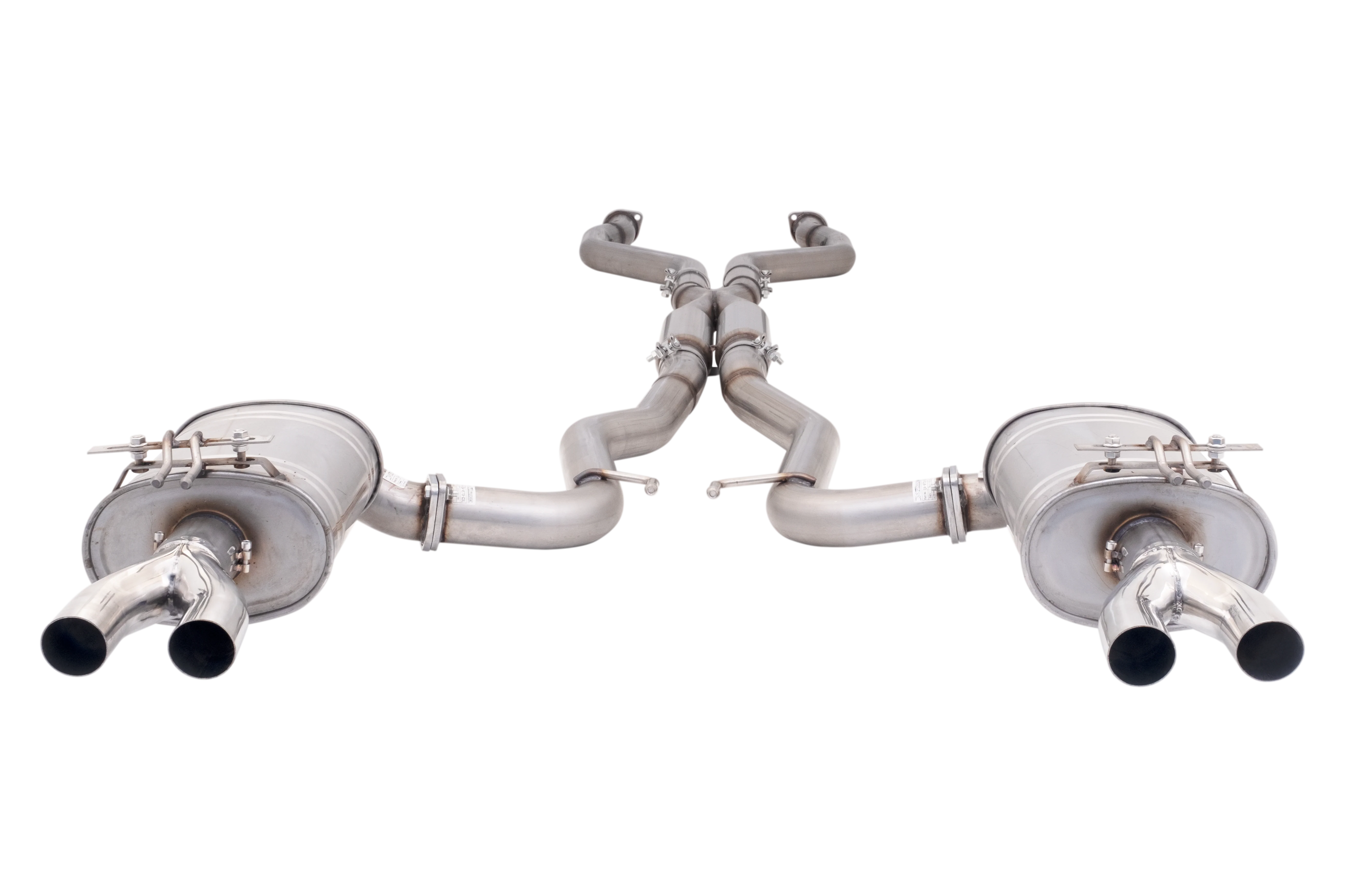 XForce | Twin 3" Cat Back Exhaust | HSV VE-VF Clubsport GTS Senator | Raw 409 Stainless | E4-VF73GTS-CBS