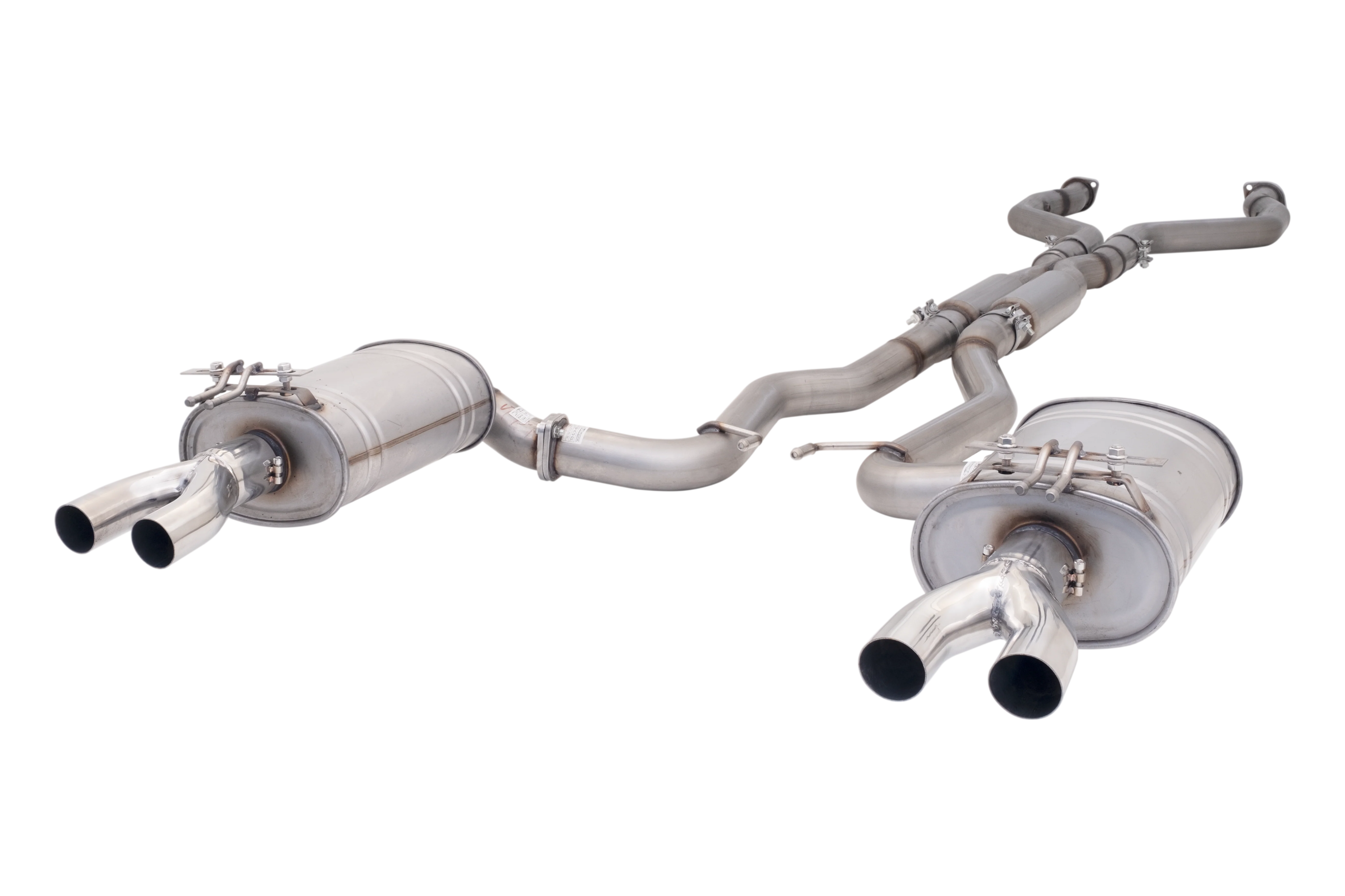 XForce | Twin 3" Cat Back Exhaust | HSV VE-VF Clubsport GTS Senator | Raw 409 Stainless | E4-VF73GTS-CBS - Image 2