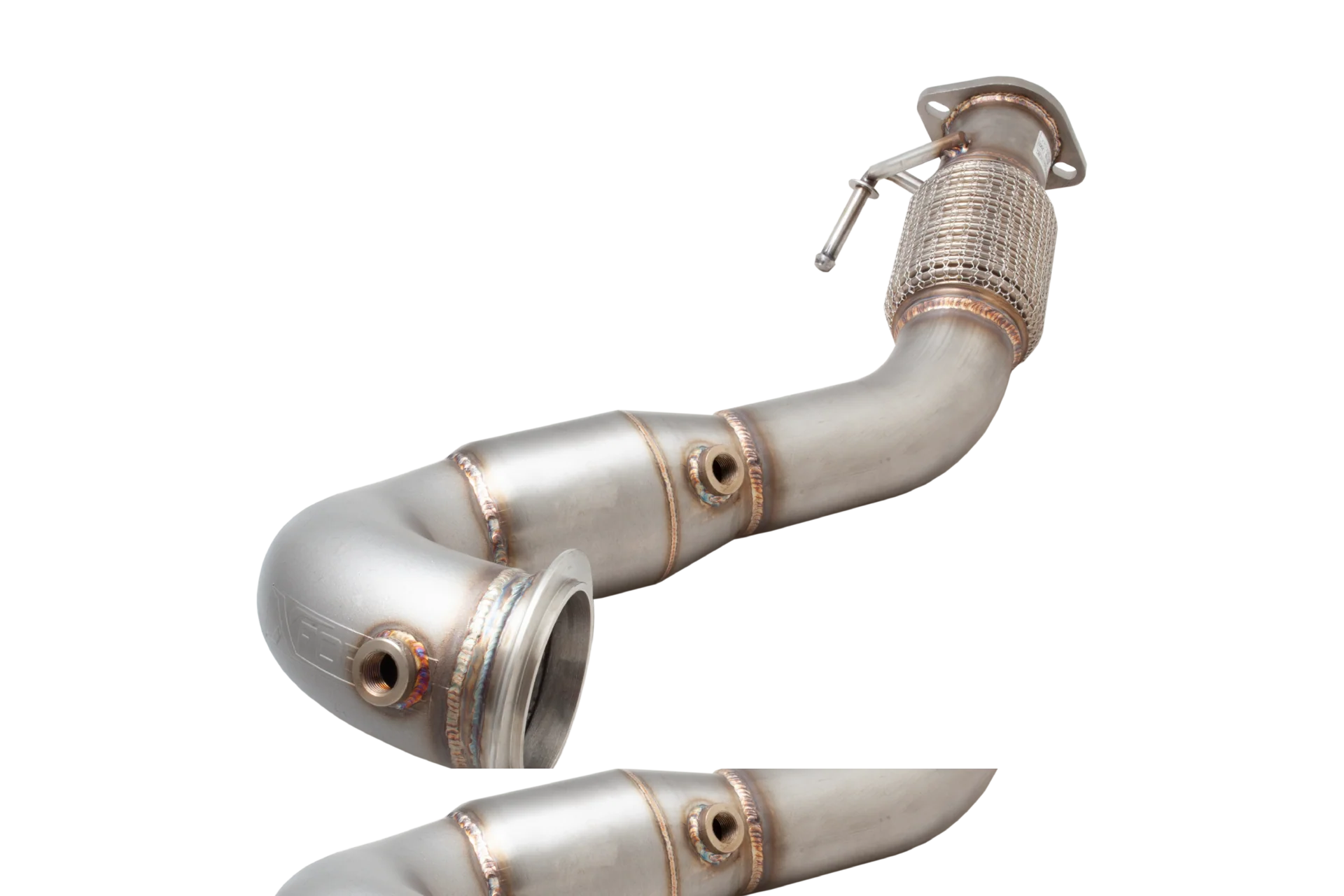 XForce | 4" to 3" Downpipe & High-Flow Cat | Hyundai Sonata N Line 2020–On | ESHS21KITB